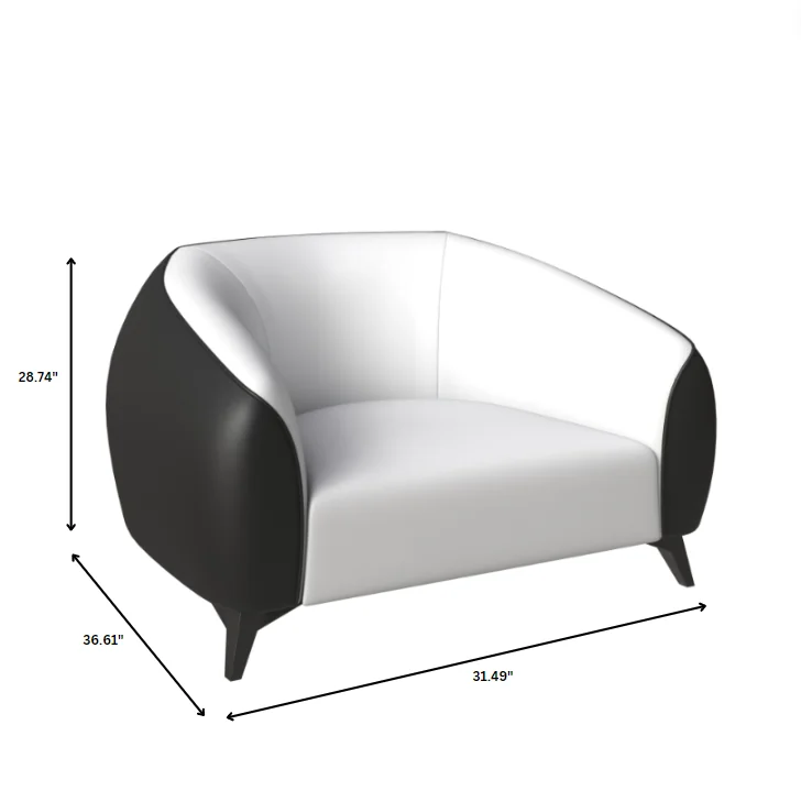 Opula Collection Single Seater Sofa In Black and White