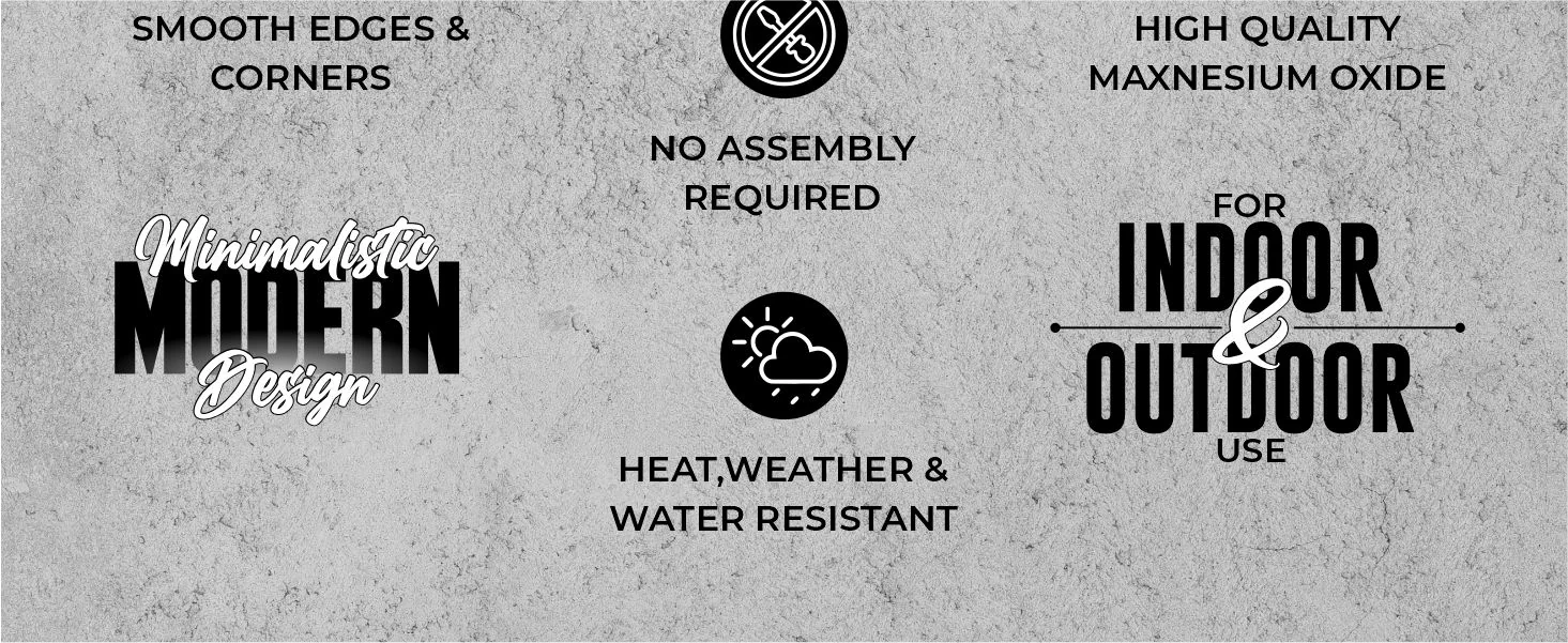 Onyx Collection Fiberglass Outdoor Side Table in Black