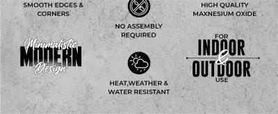 Onyx Collection Fiberglass Outdoor Side Table in Cream