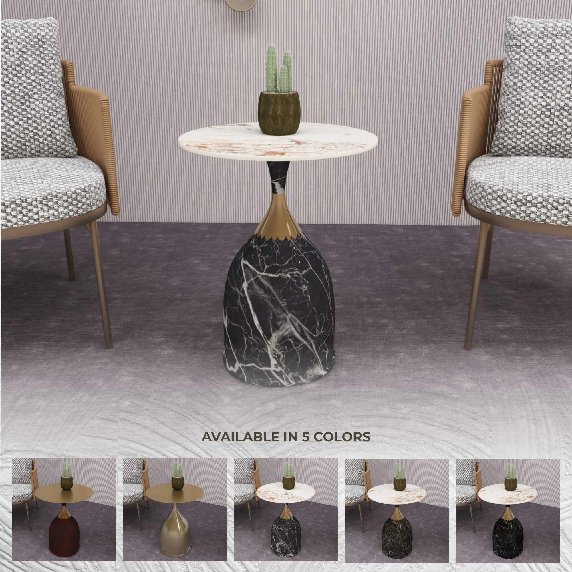 Oslo Collection Modern End Table In Grey