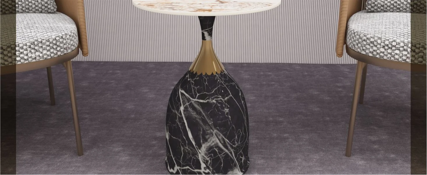 Oslo Collection Modern End Table In Grey