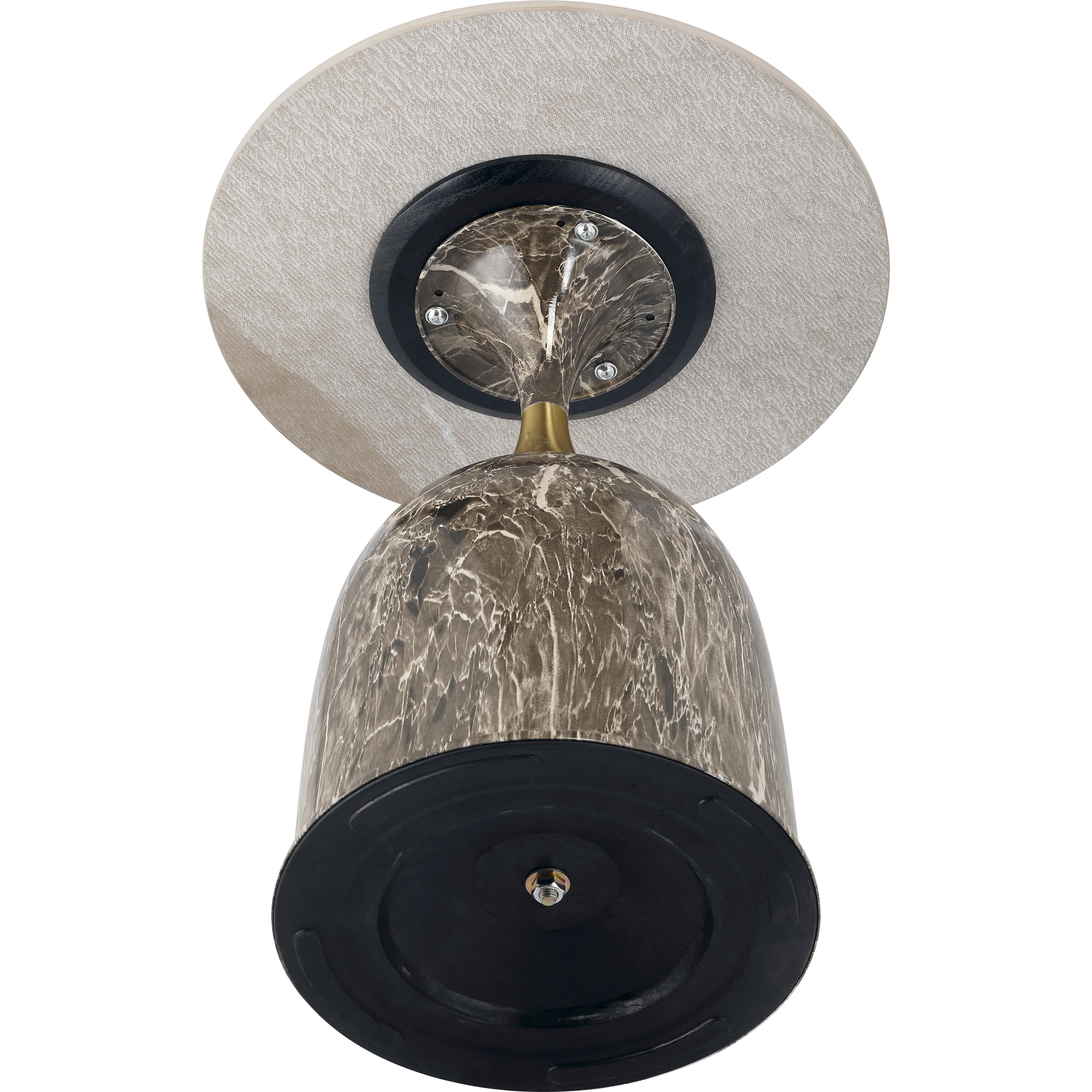 Oslo Collection Modern End Table In Marbled Brown