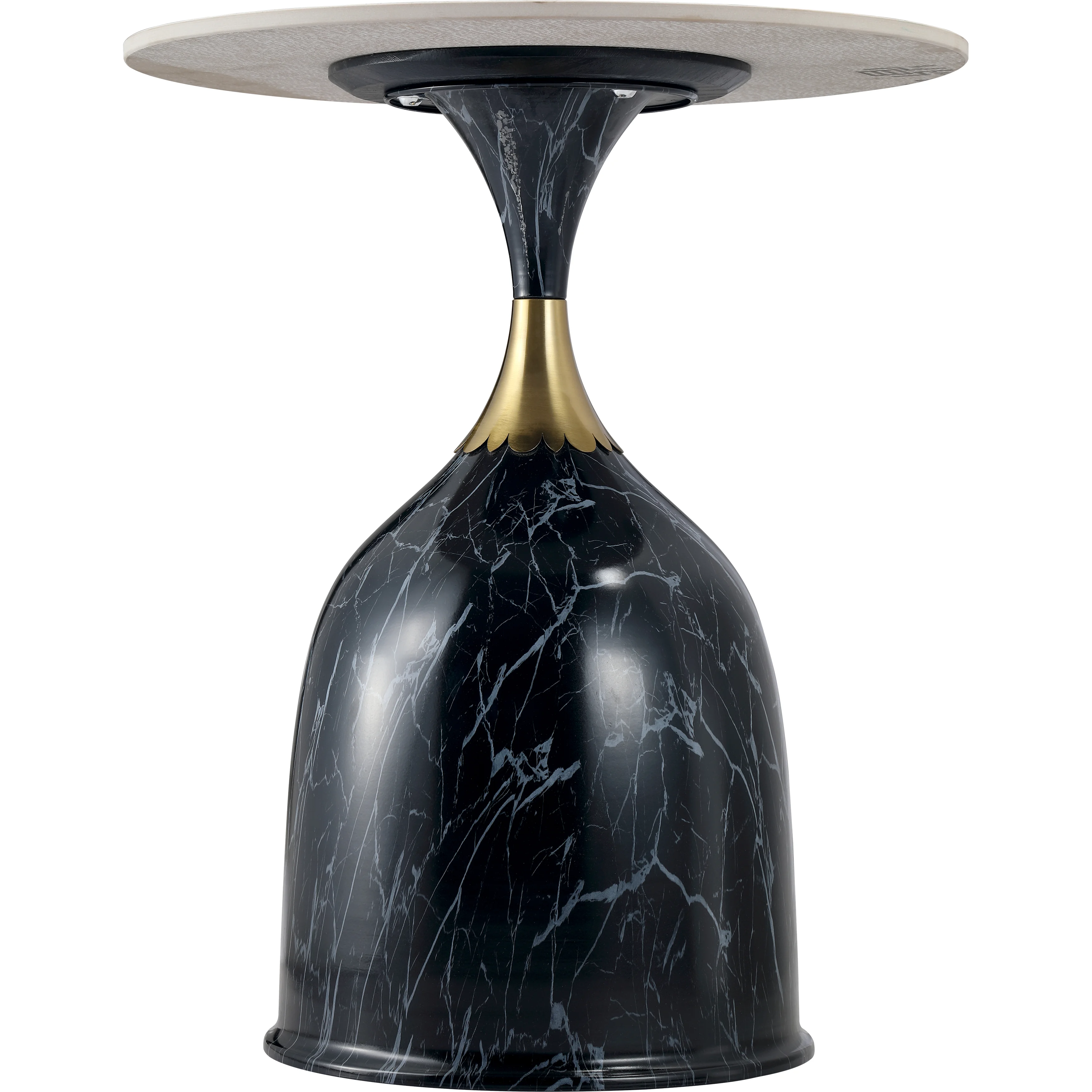 Oslo Collection Modern End Table In Stone Black