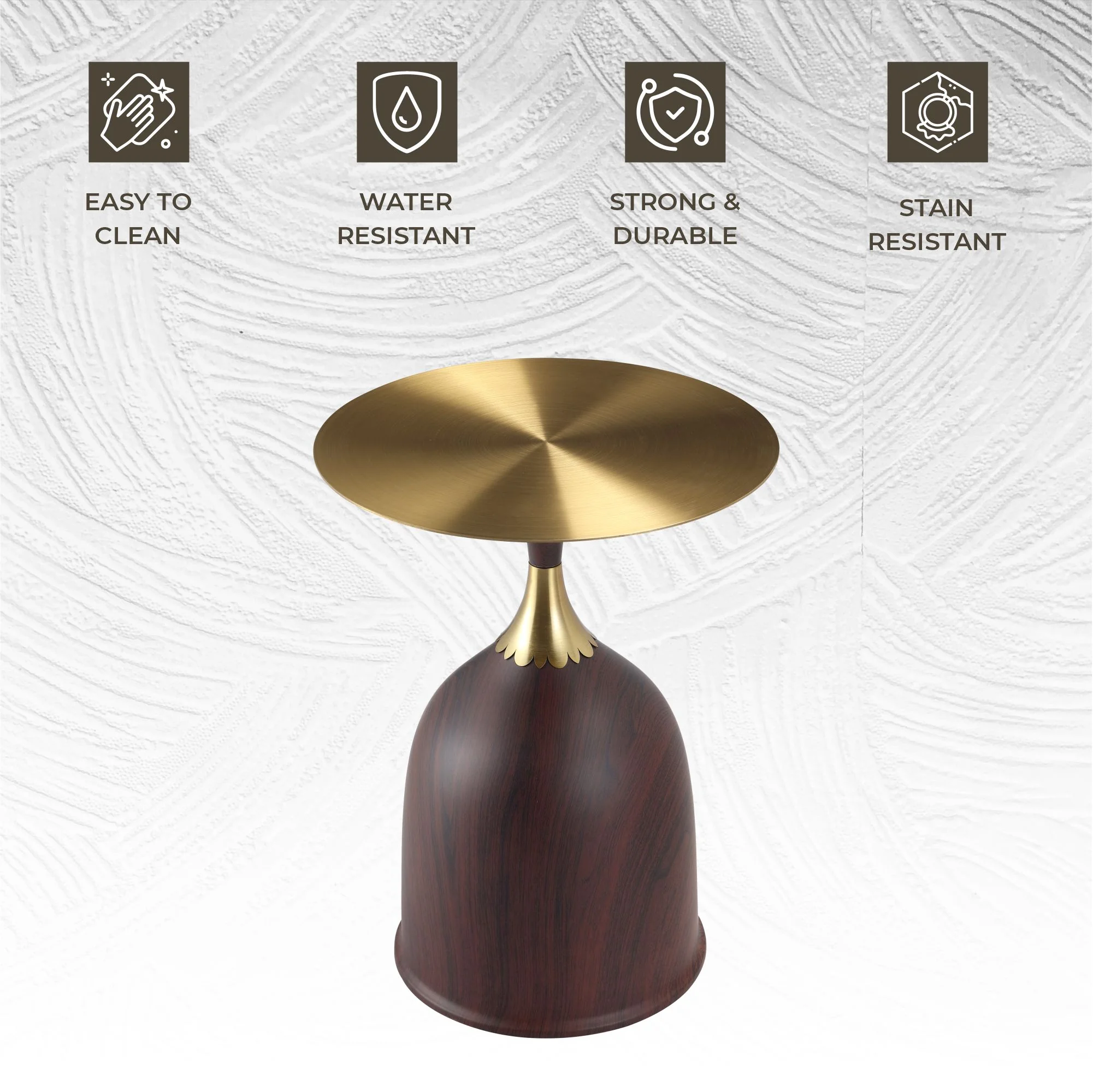 Oslo Collection Modern End Table In Wood Brown