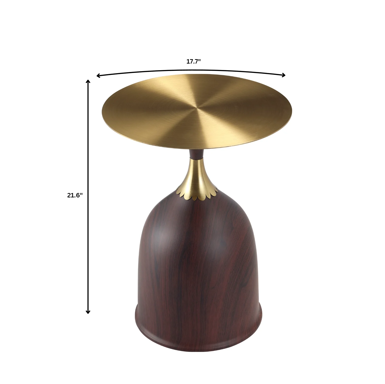 Oslo Collection Modern End Table In Wood Brown