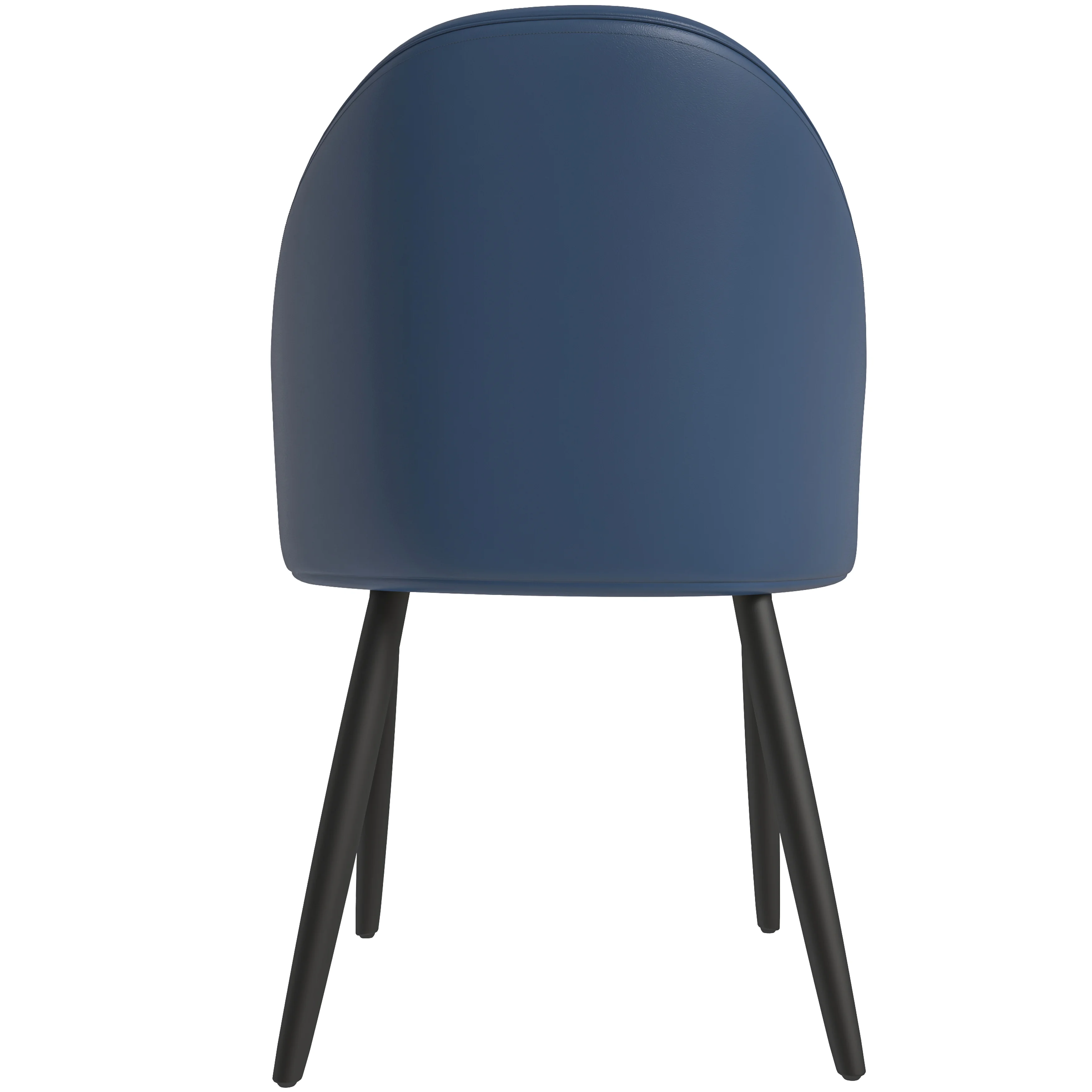 Paradiso Collection Modern Dining Seat in Blue with White Seat Set of 4
