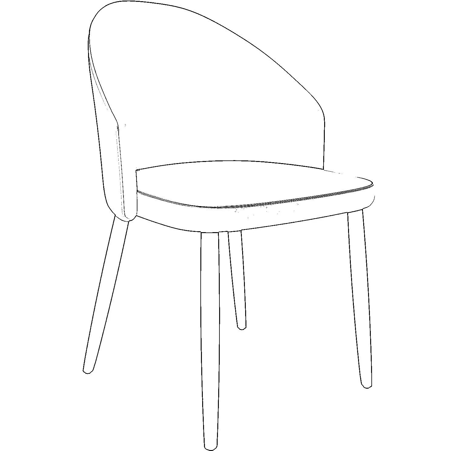 Paradiso Collection Modern Dining Seat in Green Set of 2