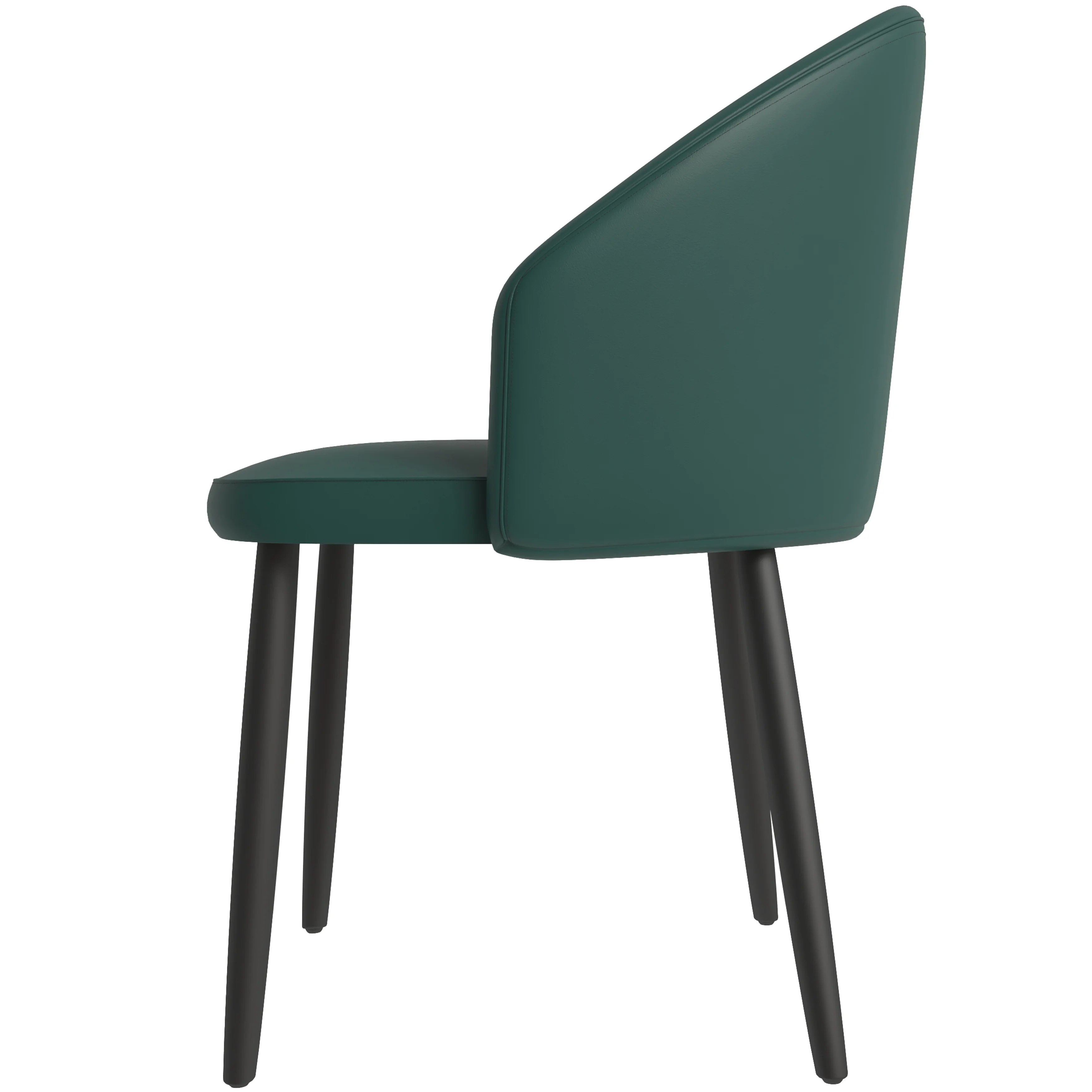 Paradiso Collection Modern Dining Seat in Green Set of 4