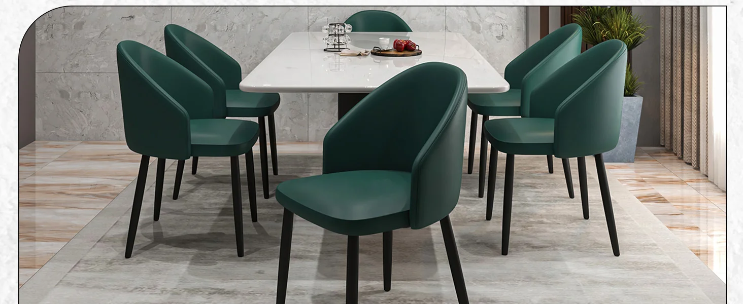 Paradiso Collection Modern Dining Seat in Green Set of 4