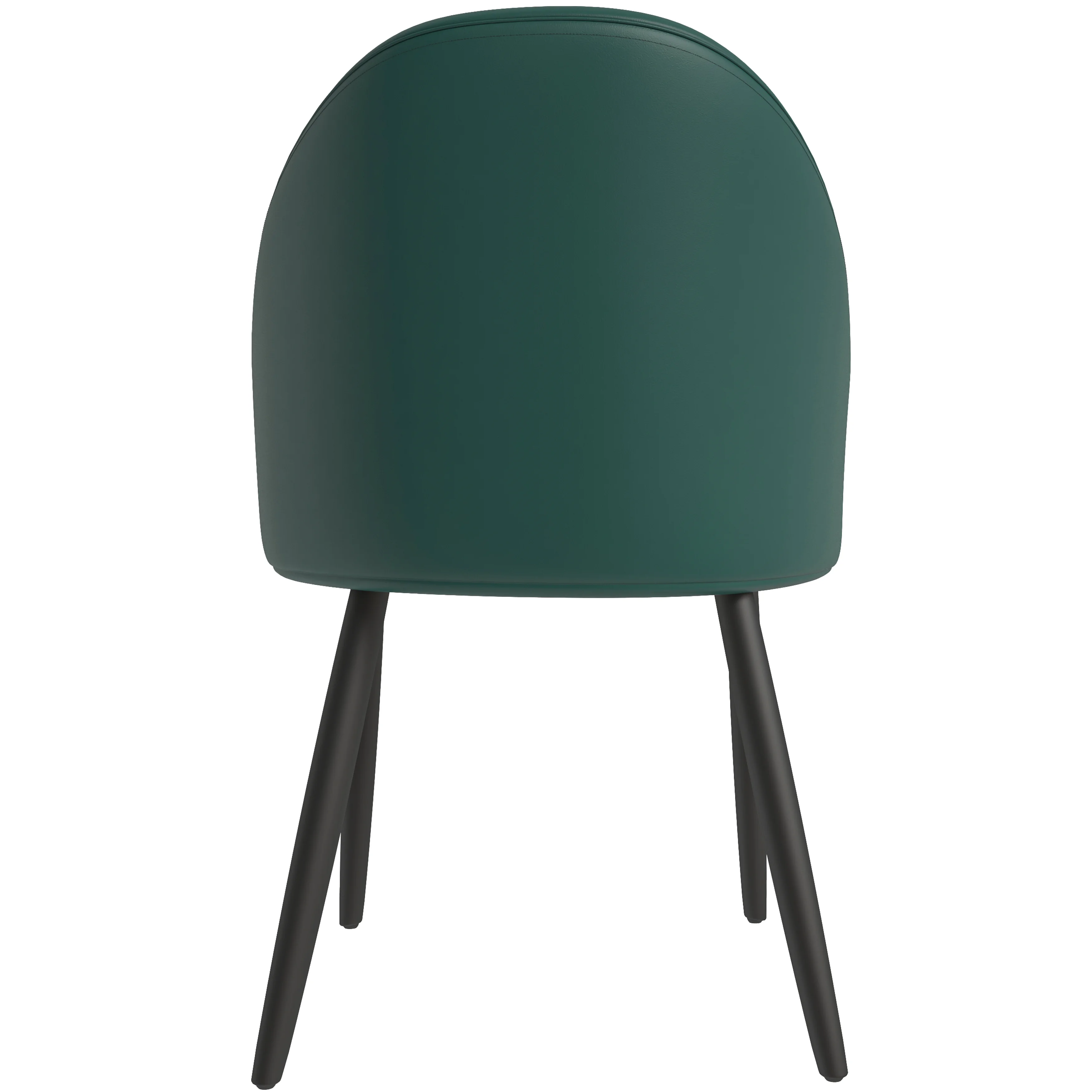 Paradiso Collection Modern Dining Seat in Green, with Light Grey Fabric Seat Set of 4