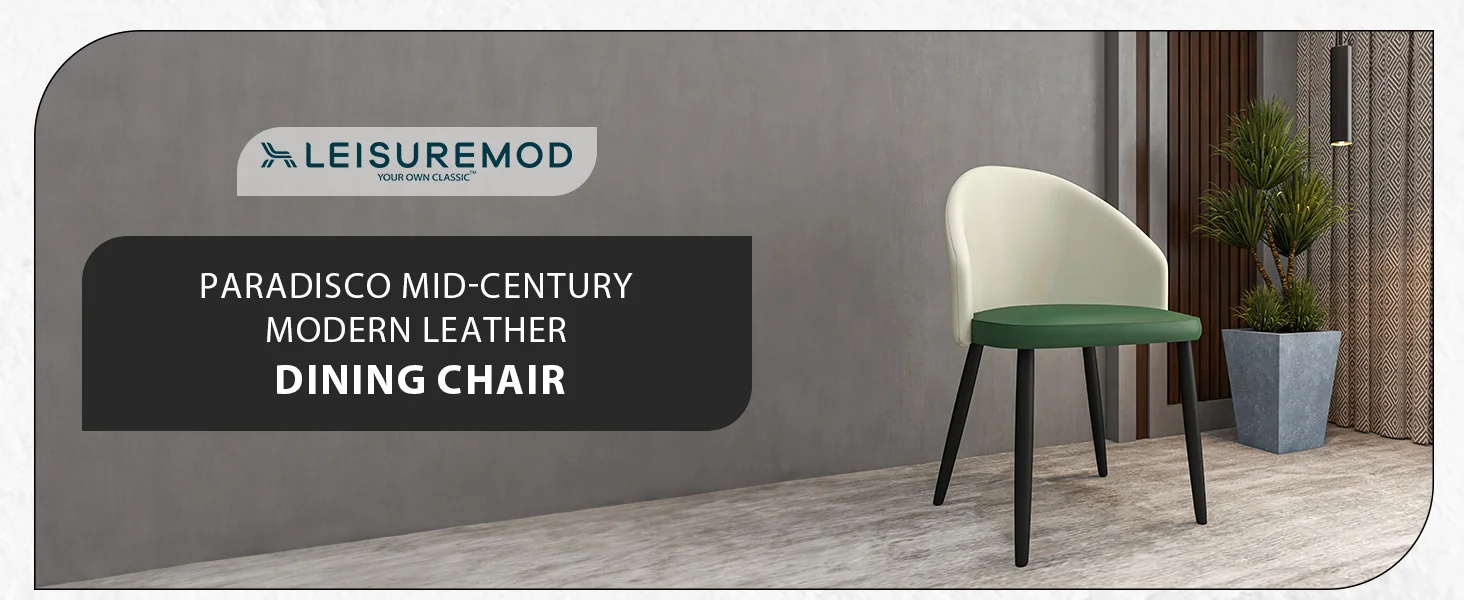 Paradiso Collection Modern Dining Seat in Toupe, with Green Fabric Seat