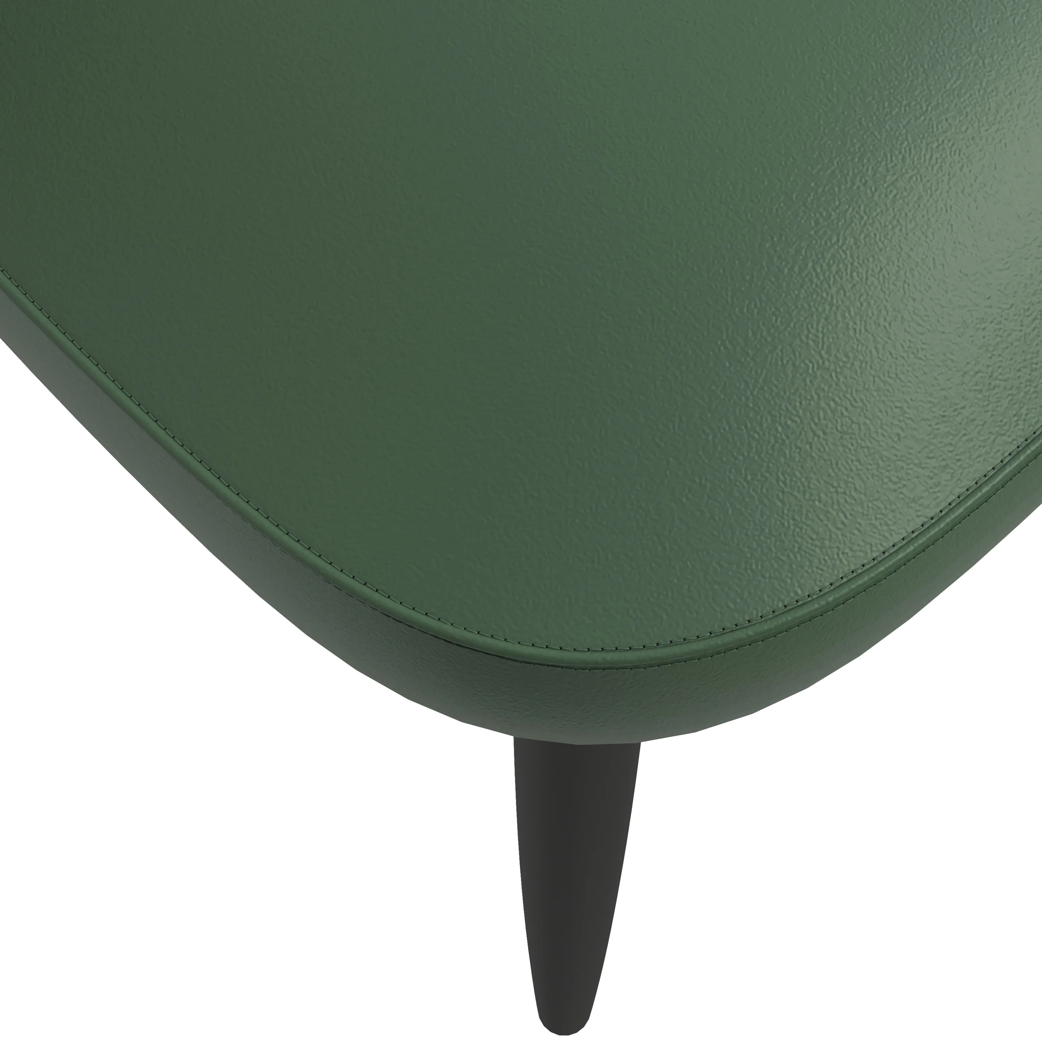Paradiso Collection Modern Dining Seat in Toupe, with Green Fabric Seat
