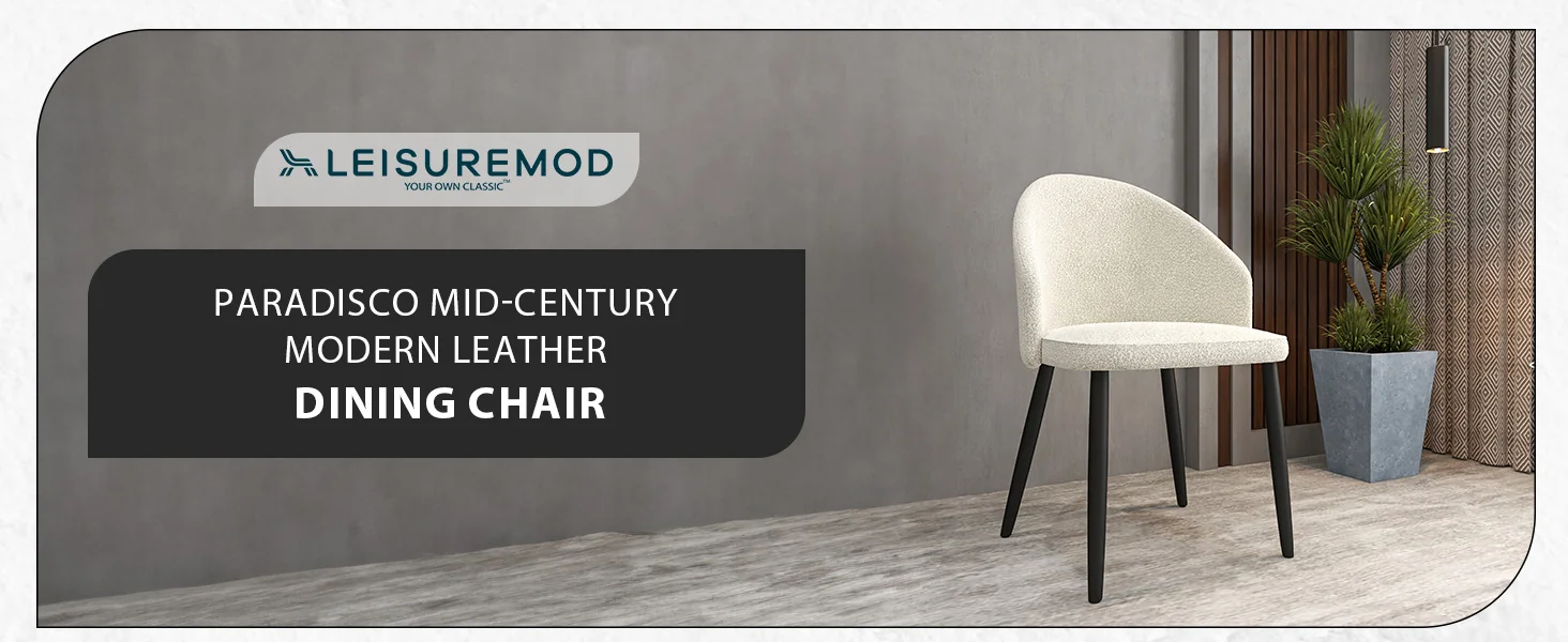 Paradiso Collection Modern Dining Seat in White Boucle