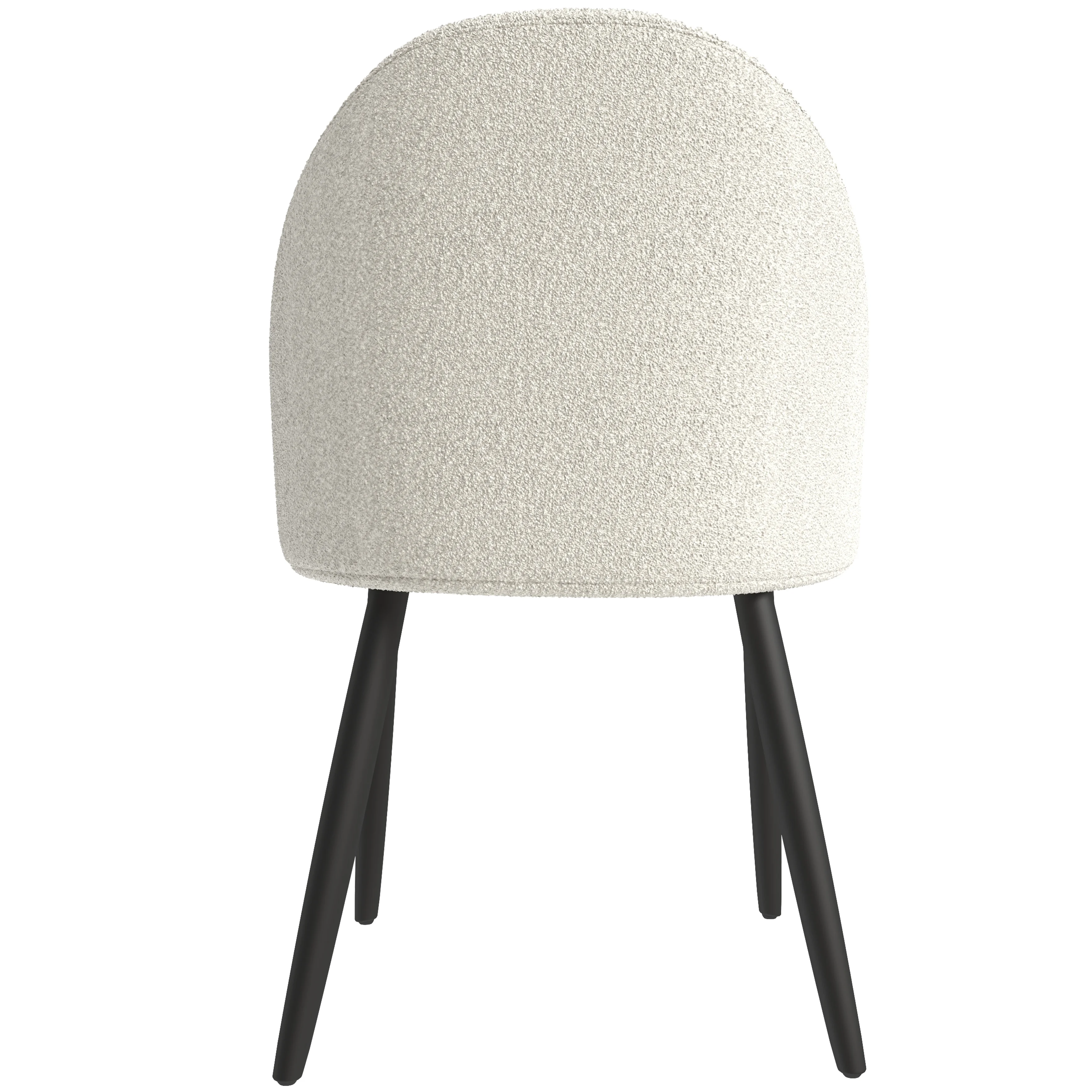 Paradiso Collection Modern Dining Seat in White Boucle