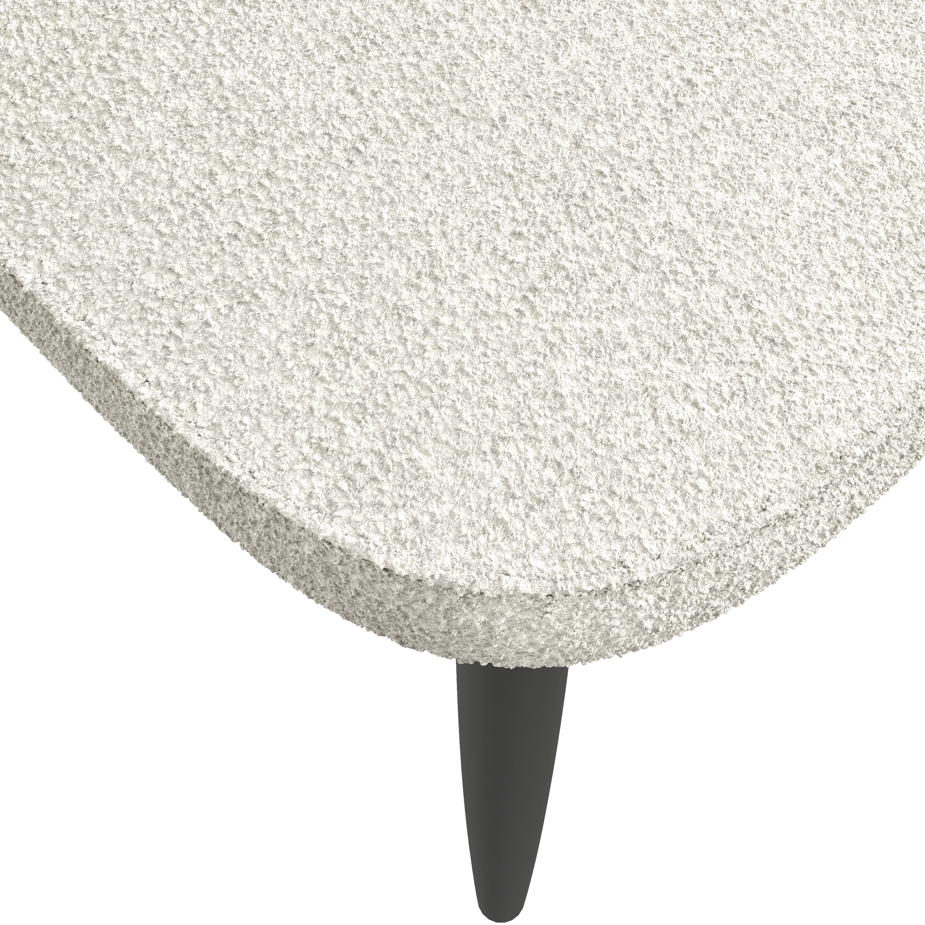 Paradiso Collection Modern Dining Seat in White Boucle Set of 2