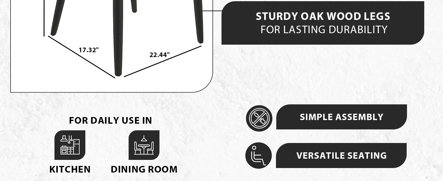 Paradiso Collection Modern Dining Seat in White Boucle Set of 4