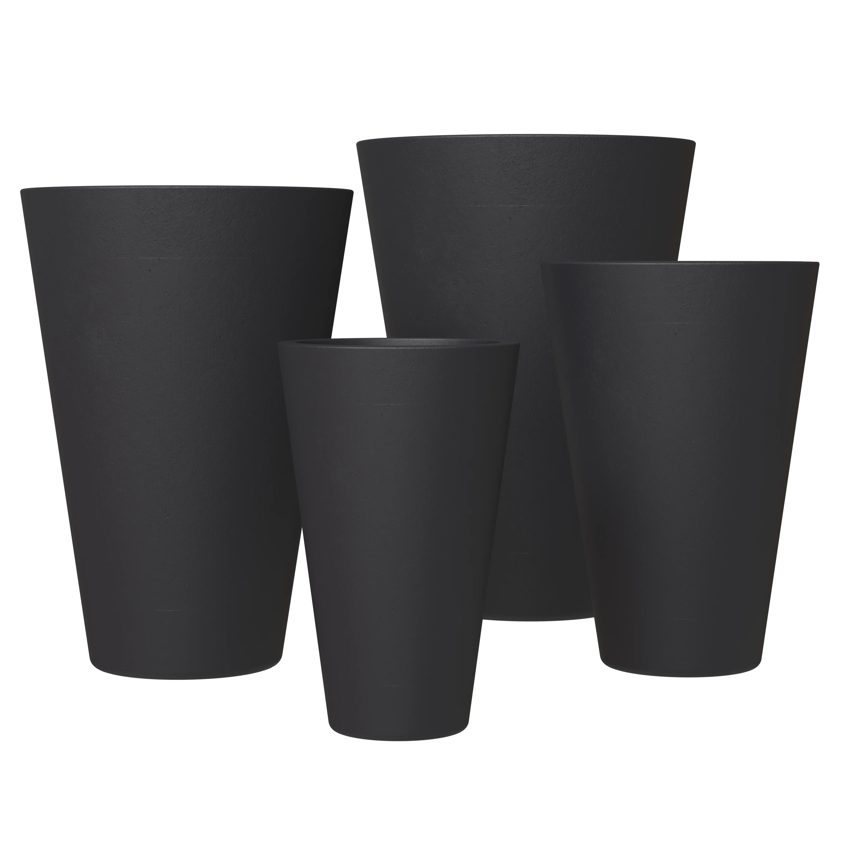 Pebble Planter Set Black