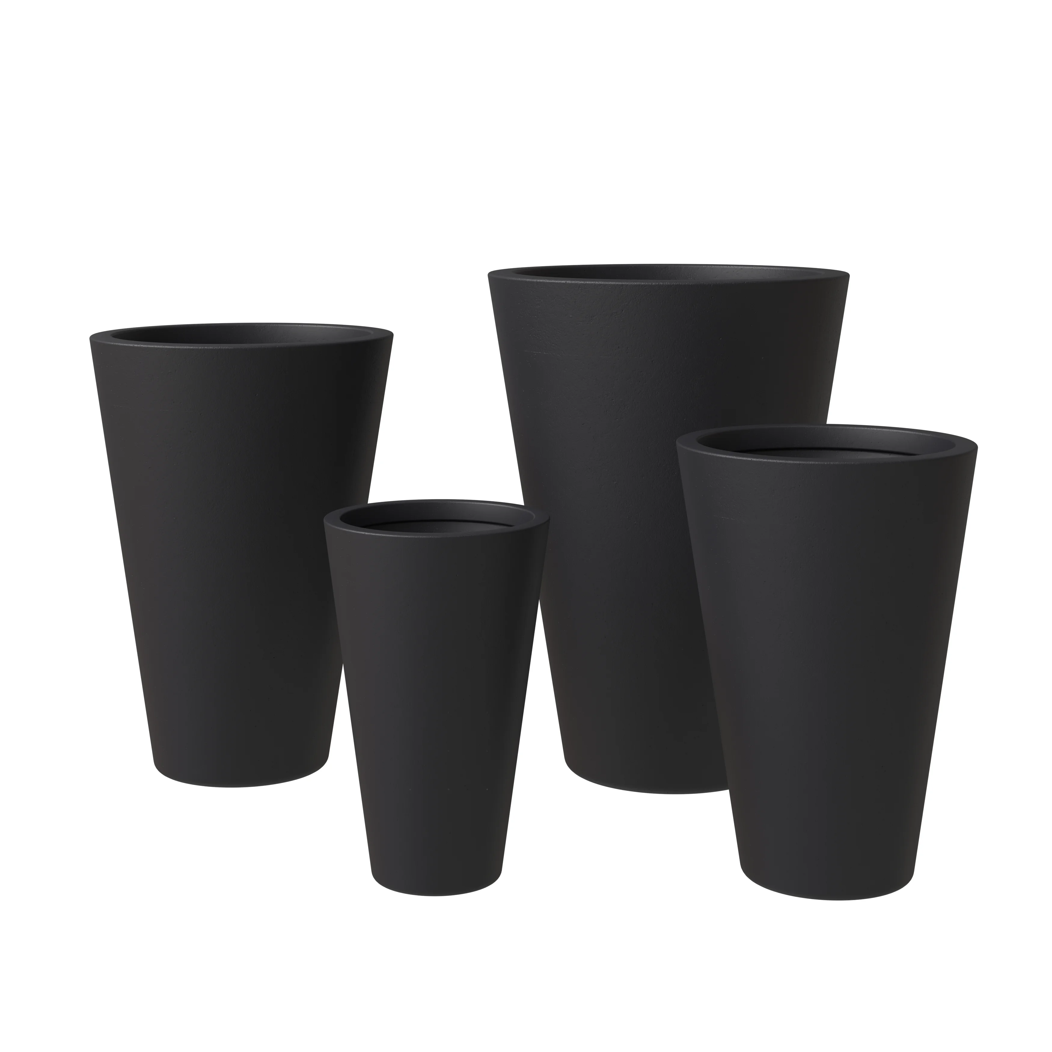 Pebble Planter Set Black