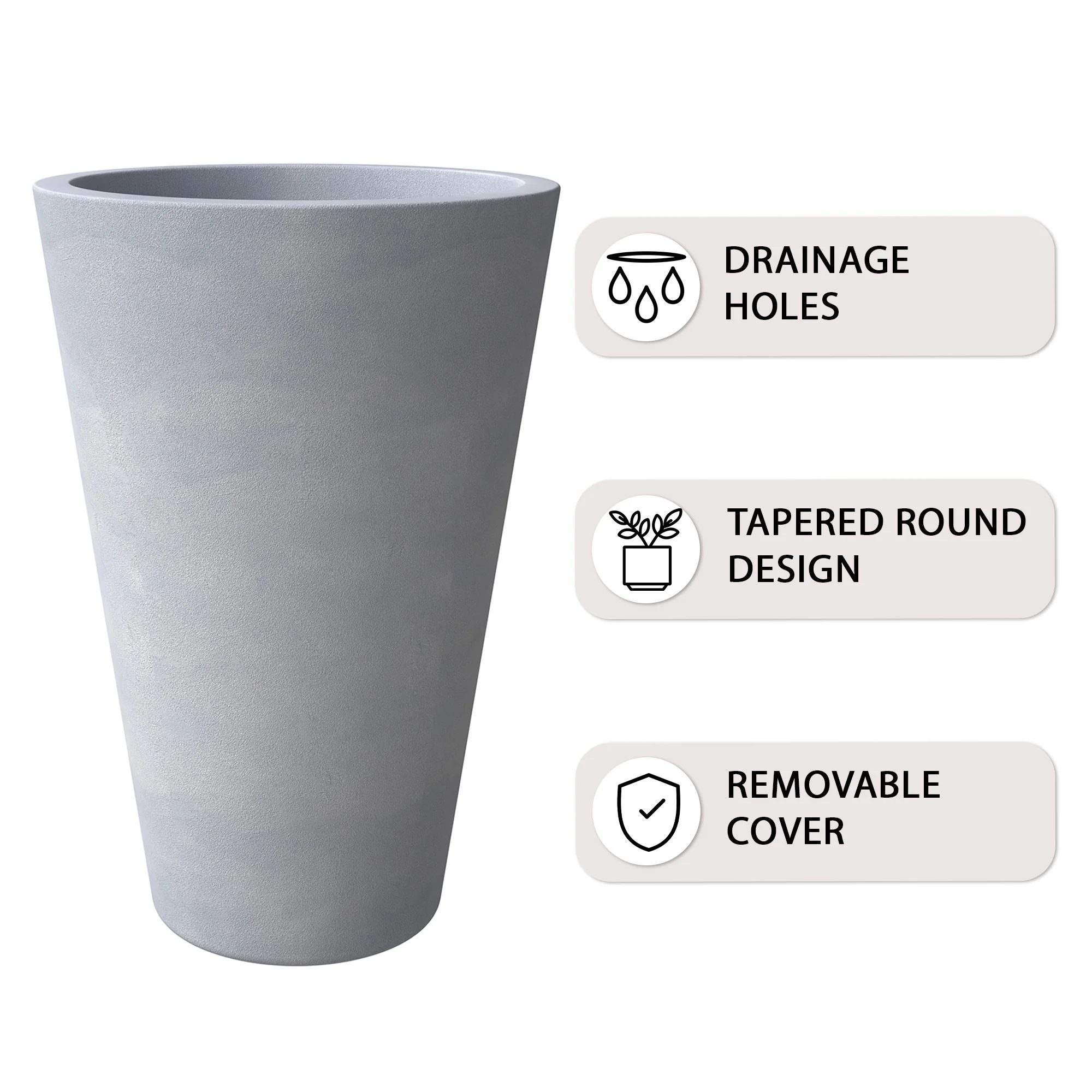 Pebble Planter Set Grey