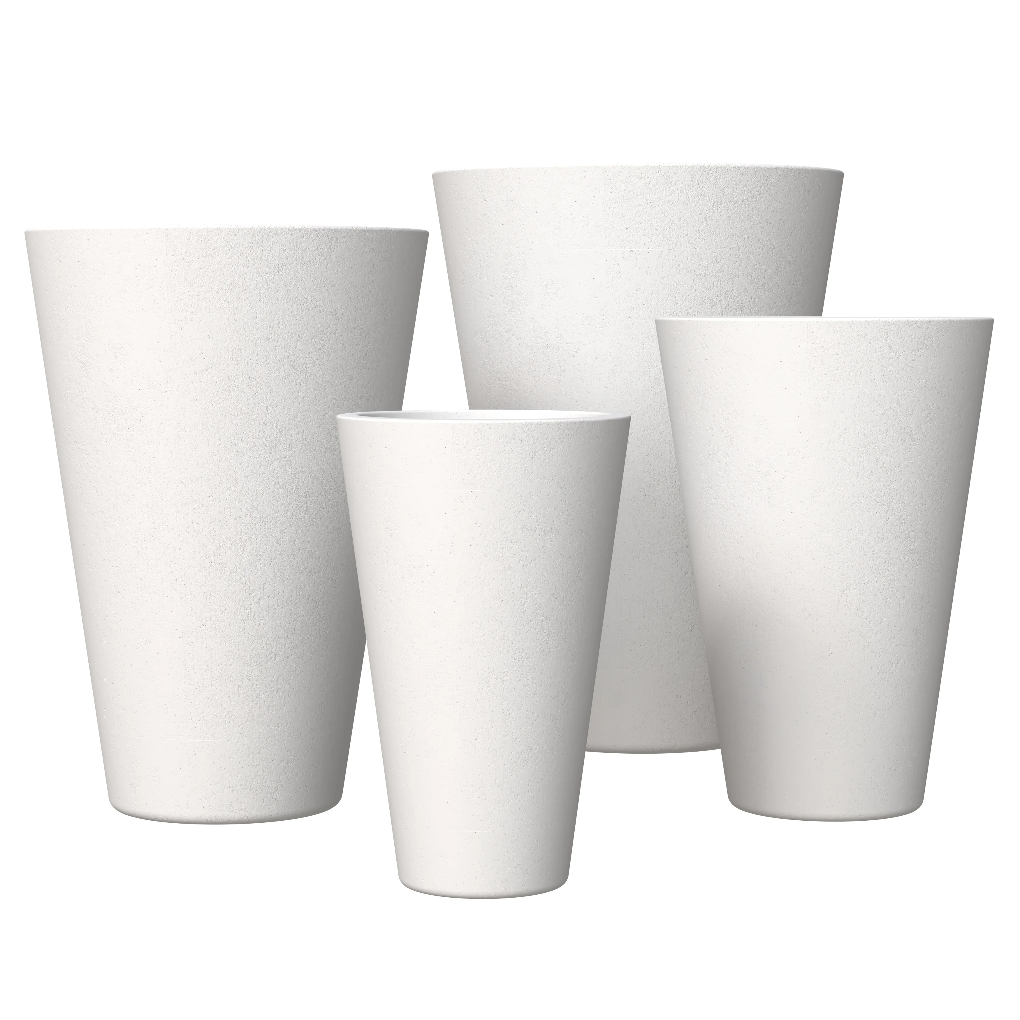 Pebble Planter Set White