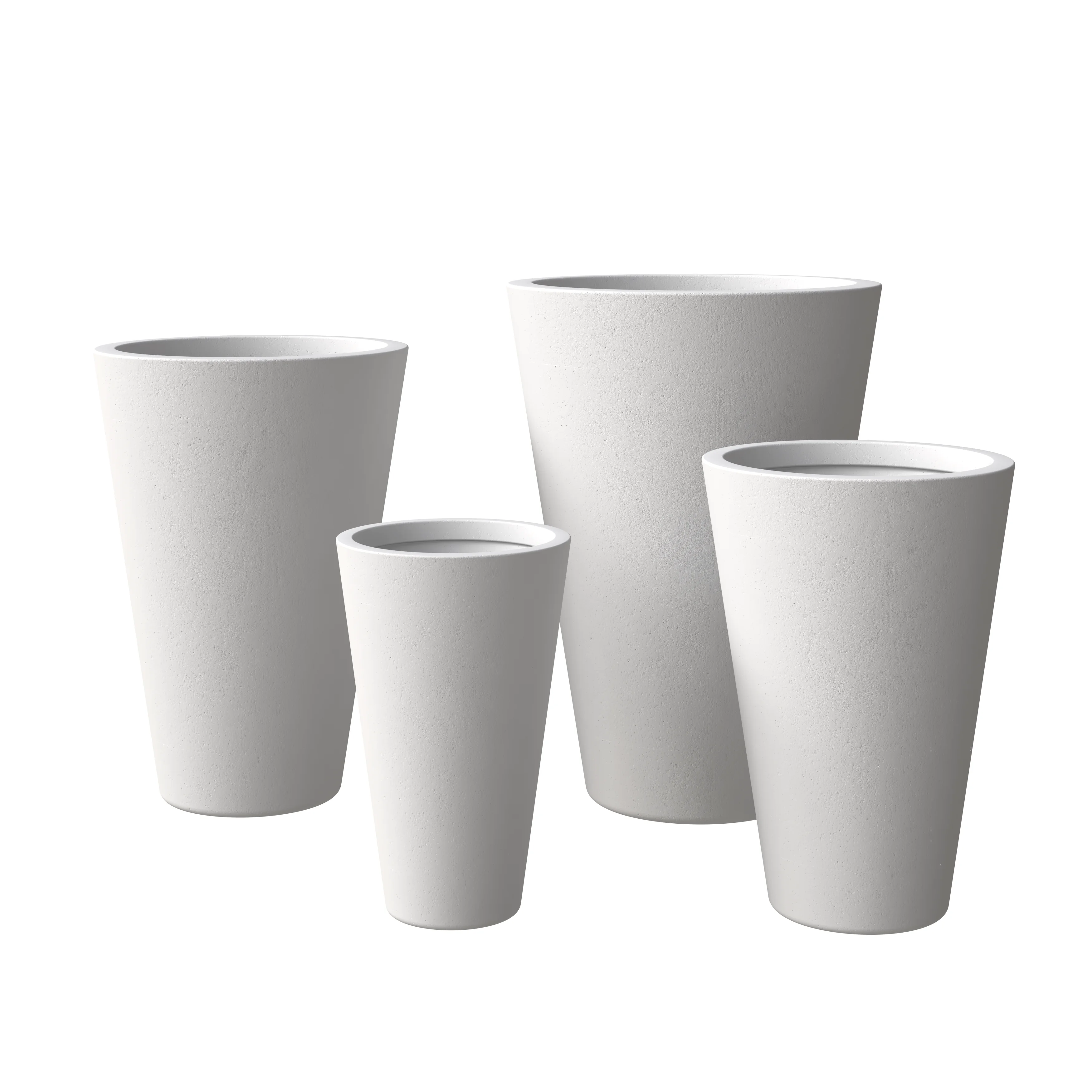 Pebble Planter Set White