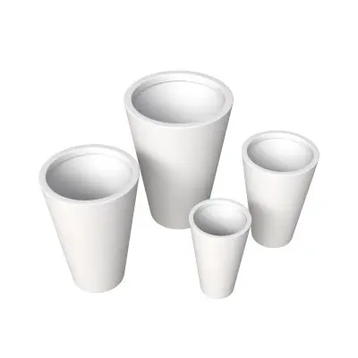 Pebble Planter Set White