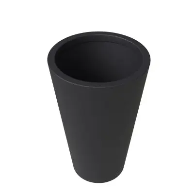 Pebble Series Poly Stone Planter 15.7." Dia 23.6" High in Black