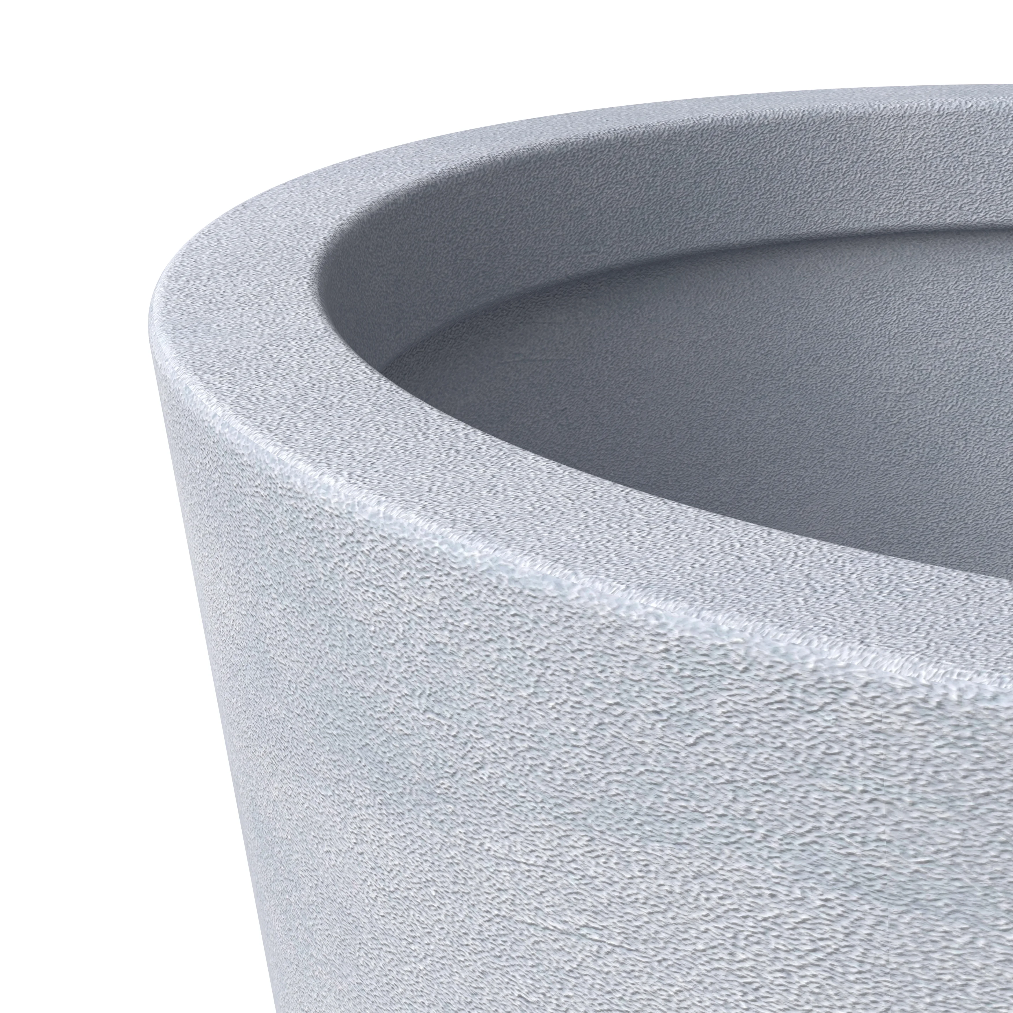 Pebble Series Poly Stone Planter 15.7." Dia 23.6" High in Grey