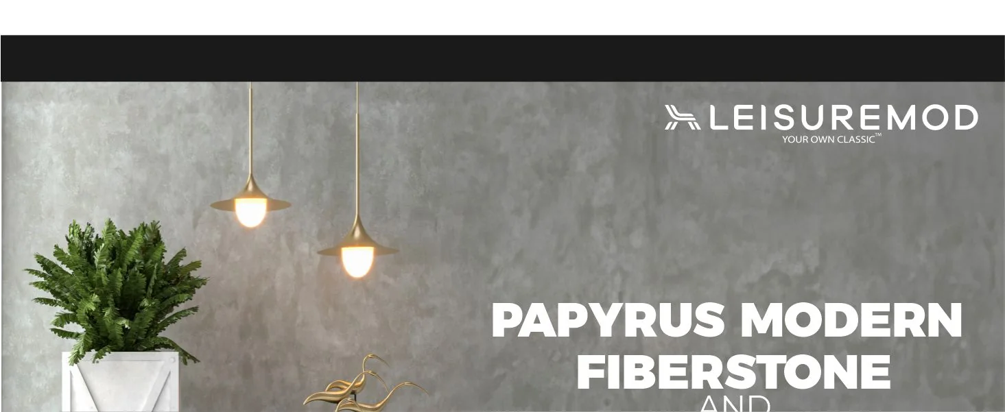 Papyrus Series Rectangle Fiber Stone Planter in White 14.2 x 14.2, 29 High