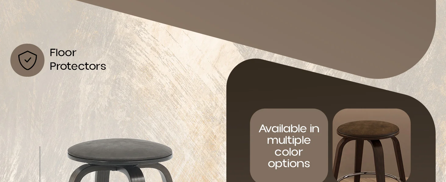 Wooden Counter Stool Pelya Collection Modern Style Walnut Glazed color in Brown