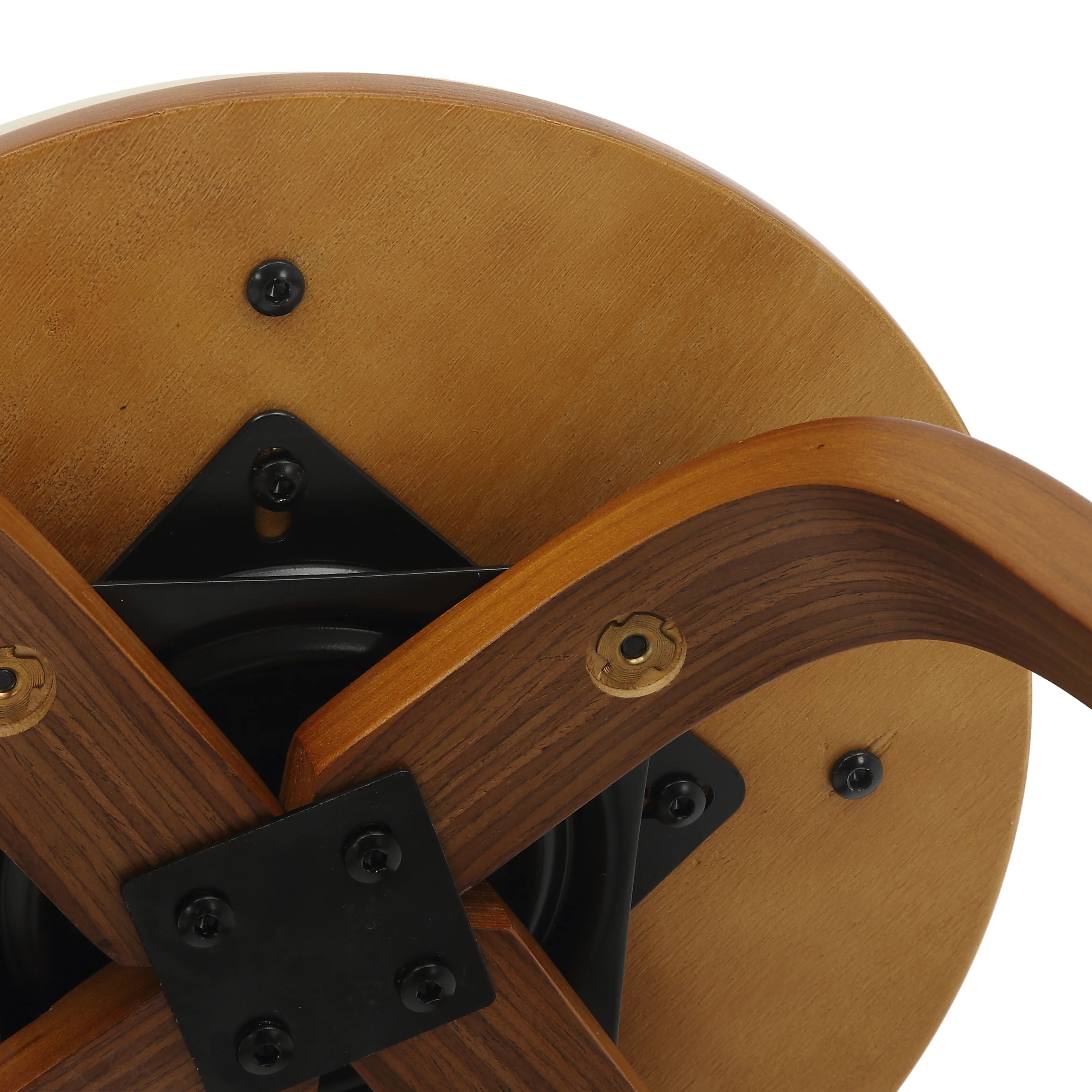 Wooden Counter Stool Pelya Collection Modern Style Walnut color in Light Taupe