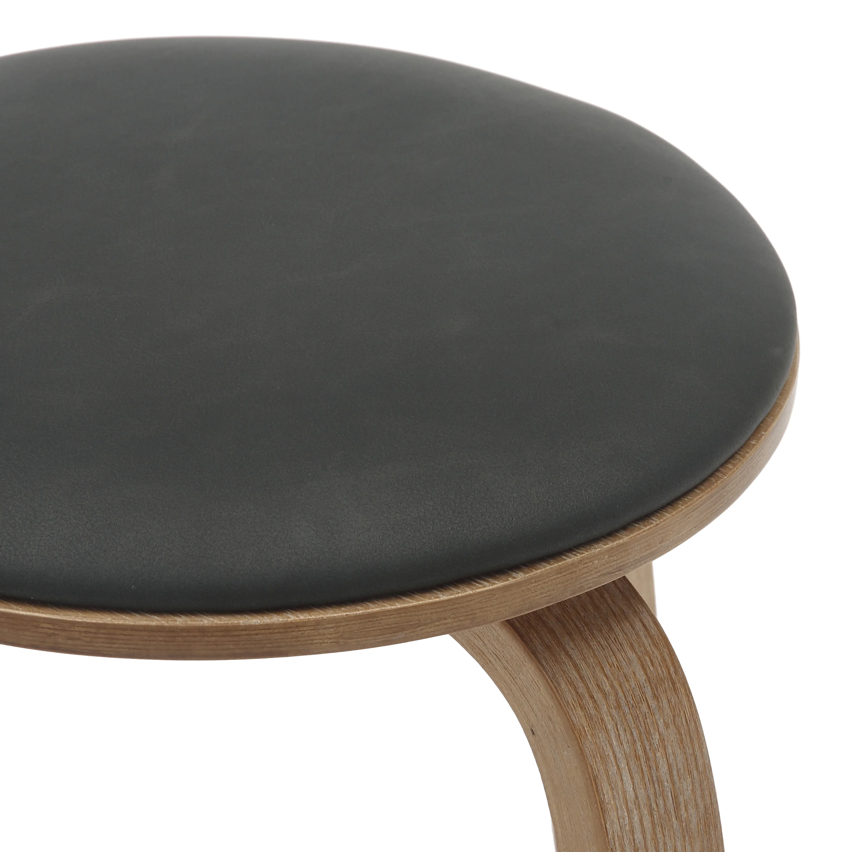 Wooden Counter Stool Pelya Collection Modern Style Washed Walnut color in Black