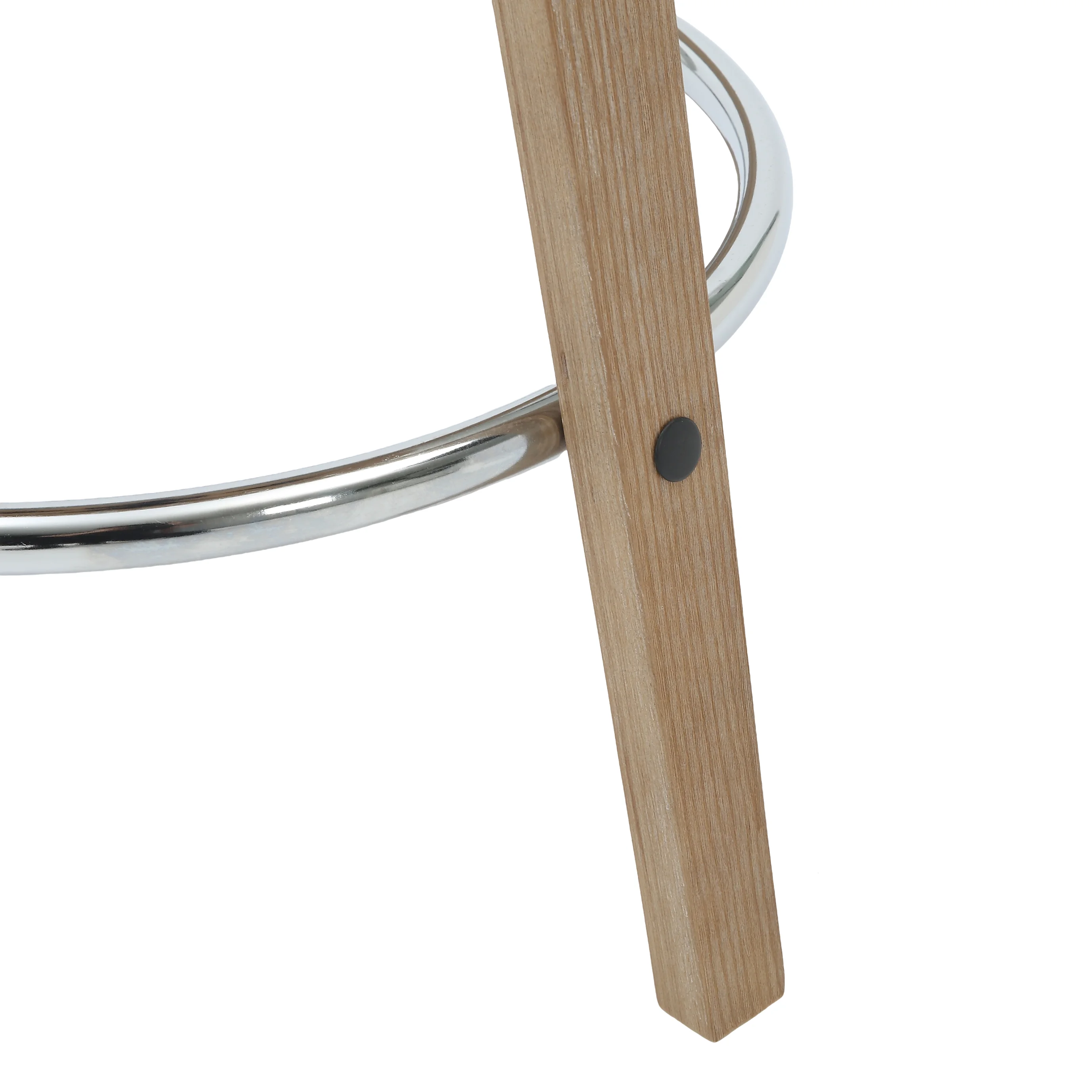 Wooden Counter Stool Pelya Collection Modern Style Washed Walnut color in Black