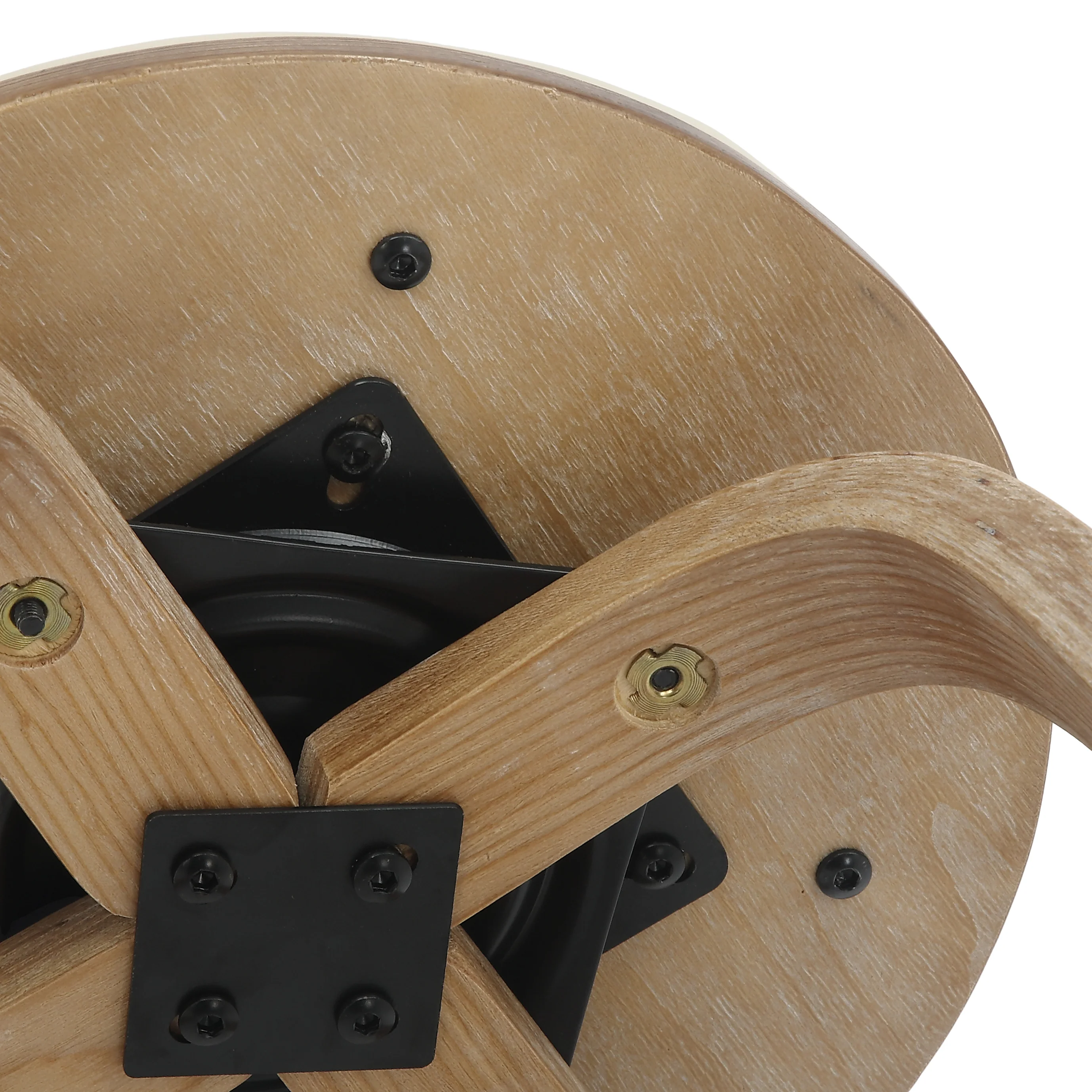 Wooden Counter Stool Pelya Collection Modern Style Washed Walnut color in Taupe