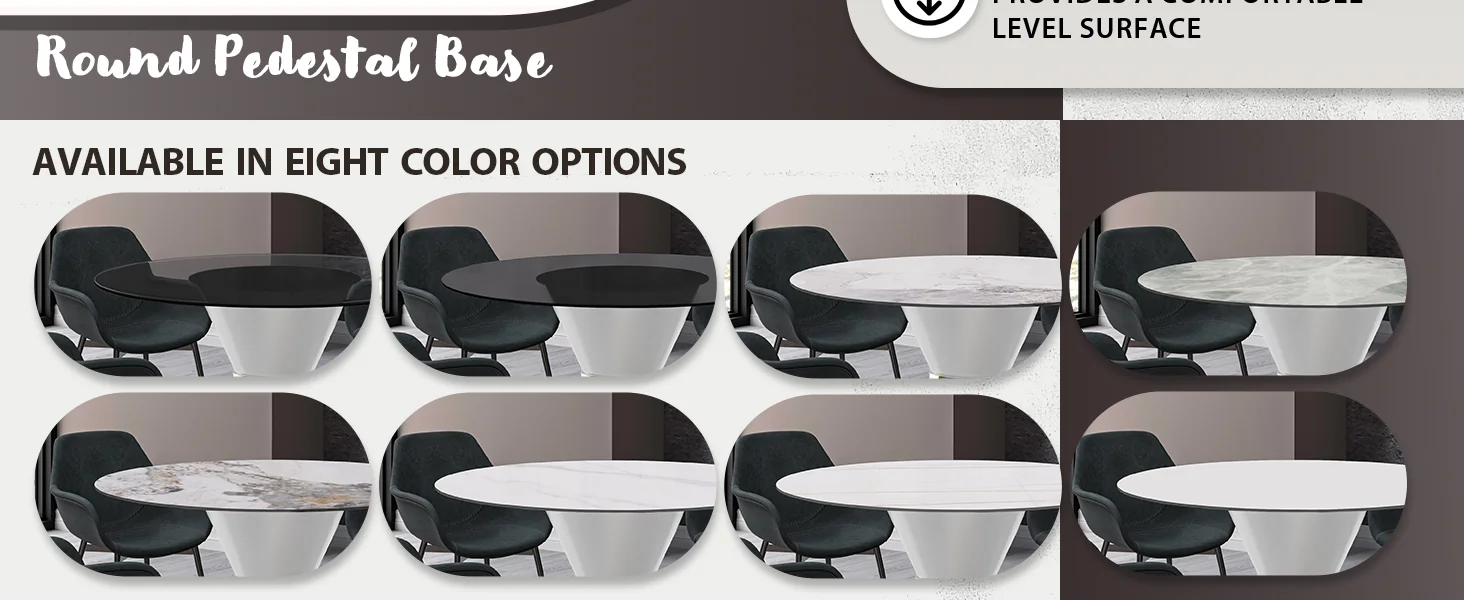 Qorvus Series Round Dining Table White\Gold Base with 60 Round Solid White Sintered Stone Top