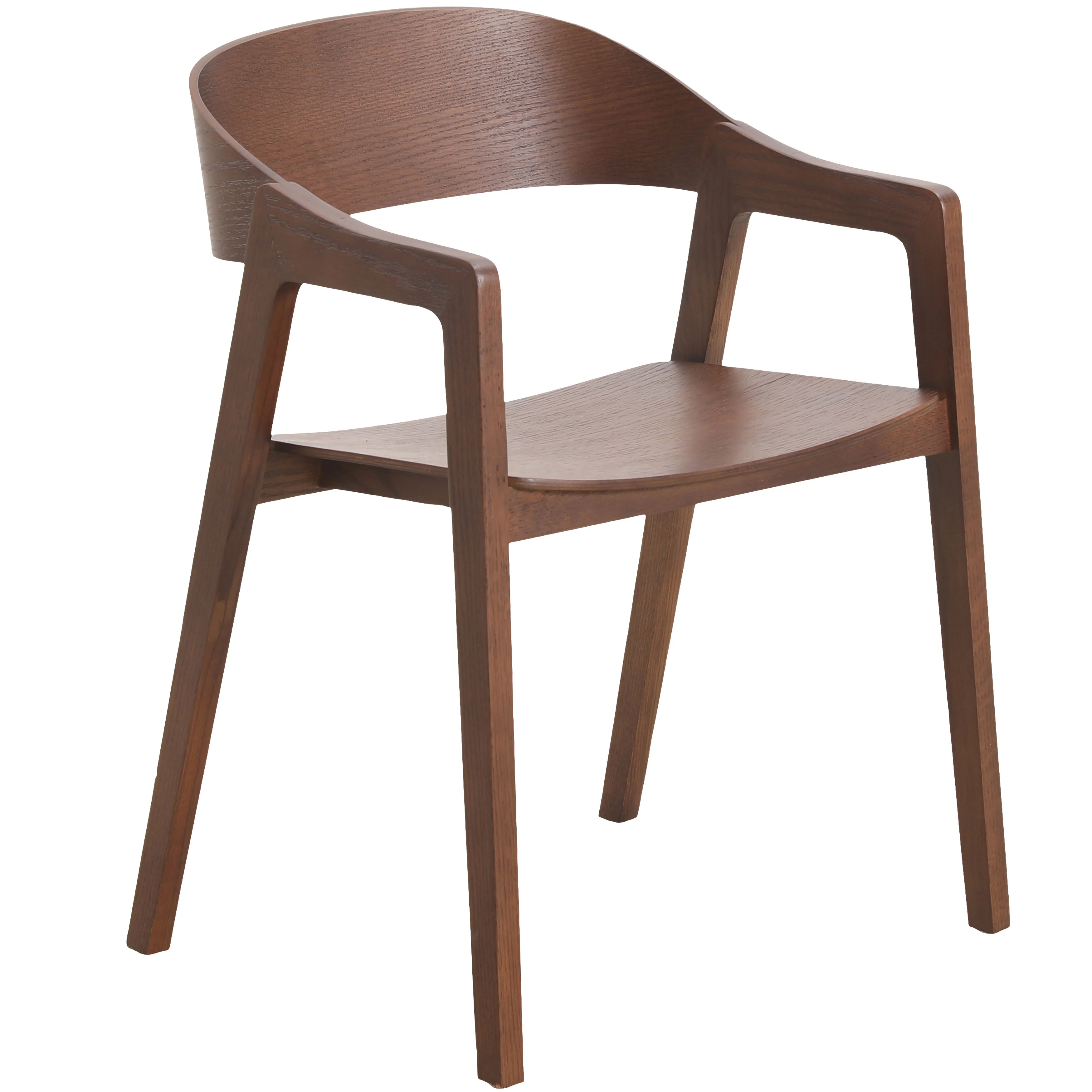 Rivo Collection Elegant Dining Chair in Dark Walnut Color Wood