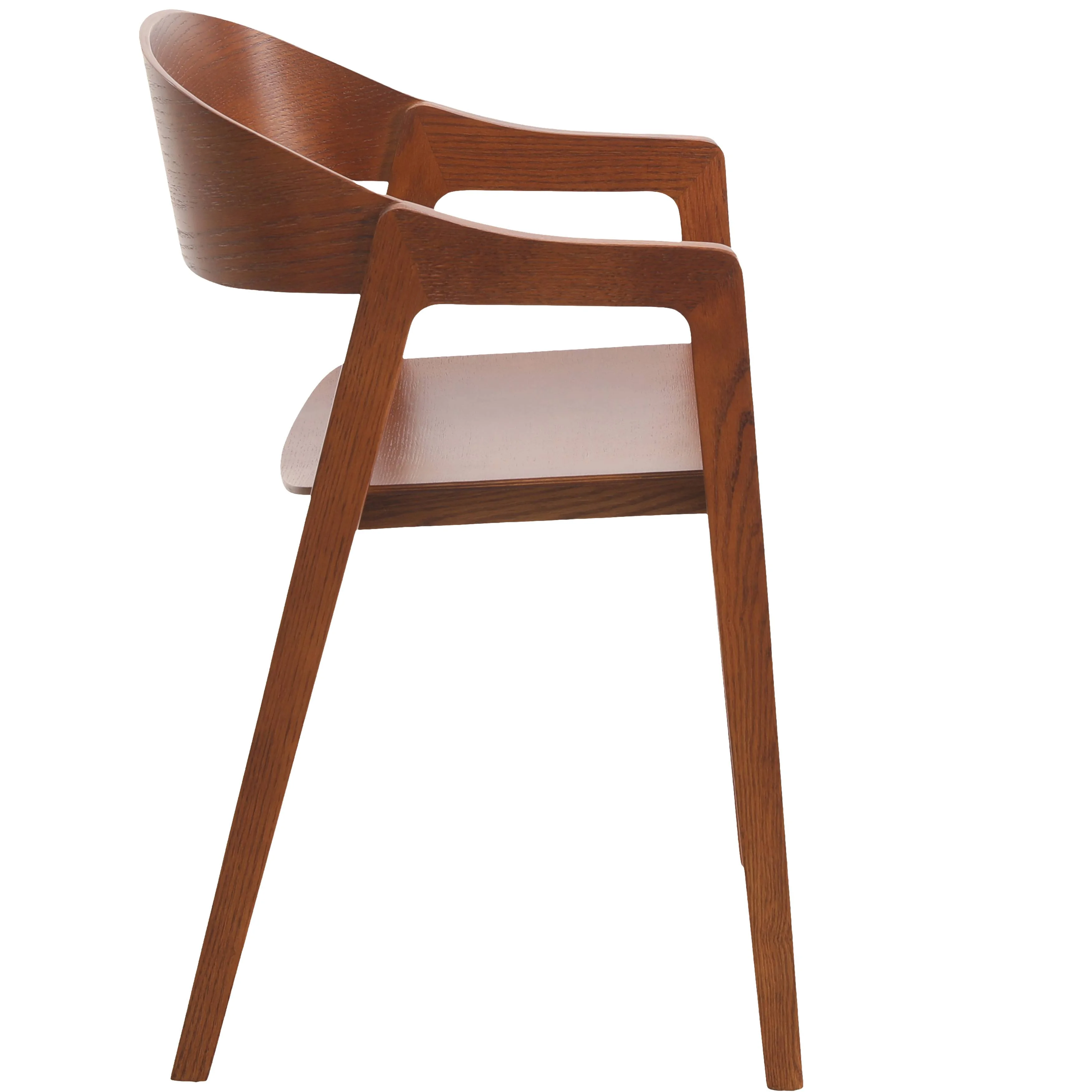 Rivo Collection Elegant Dining Chair in Dark Natural Wood