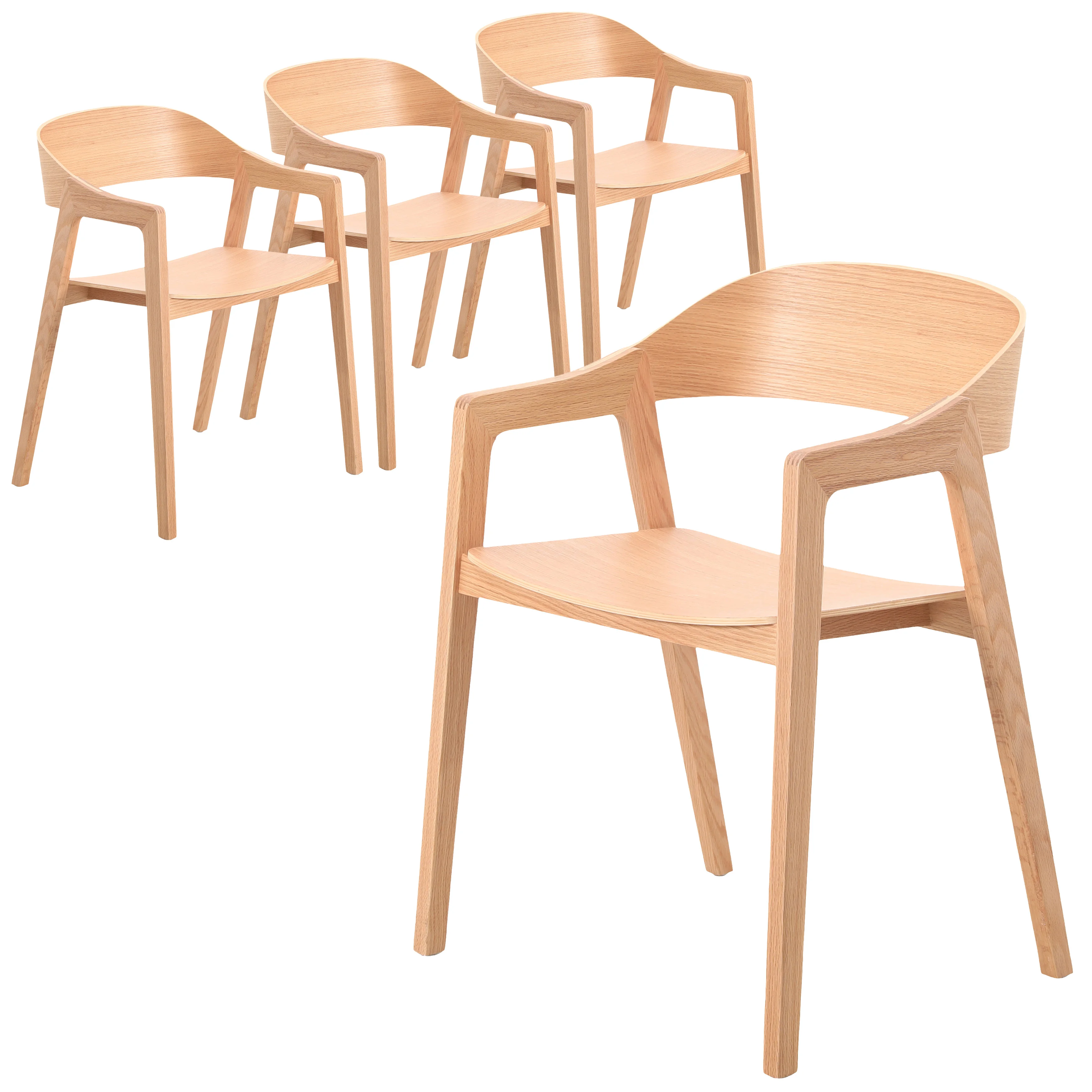 Rivo Collection Elegant Dining Chair in Natural Wood