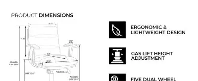 Regina Modern Executive Leather Office Chair