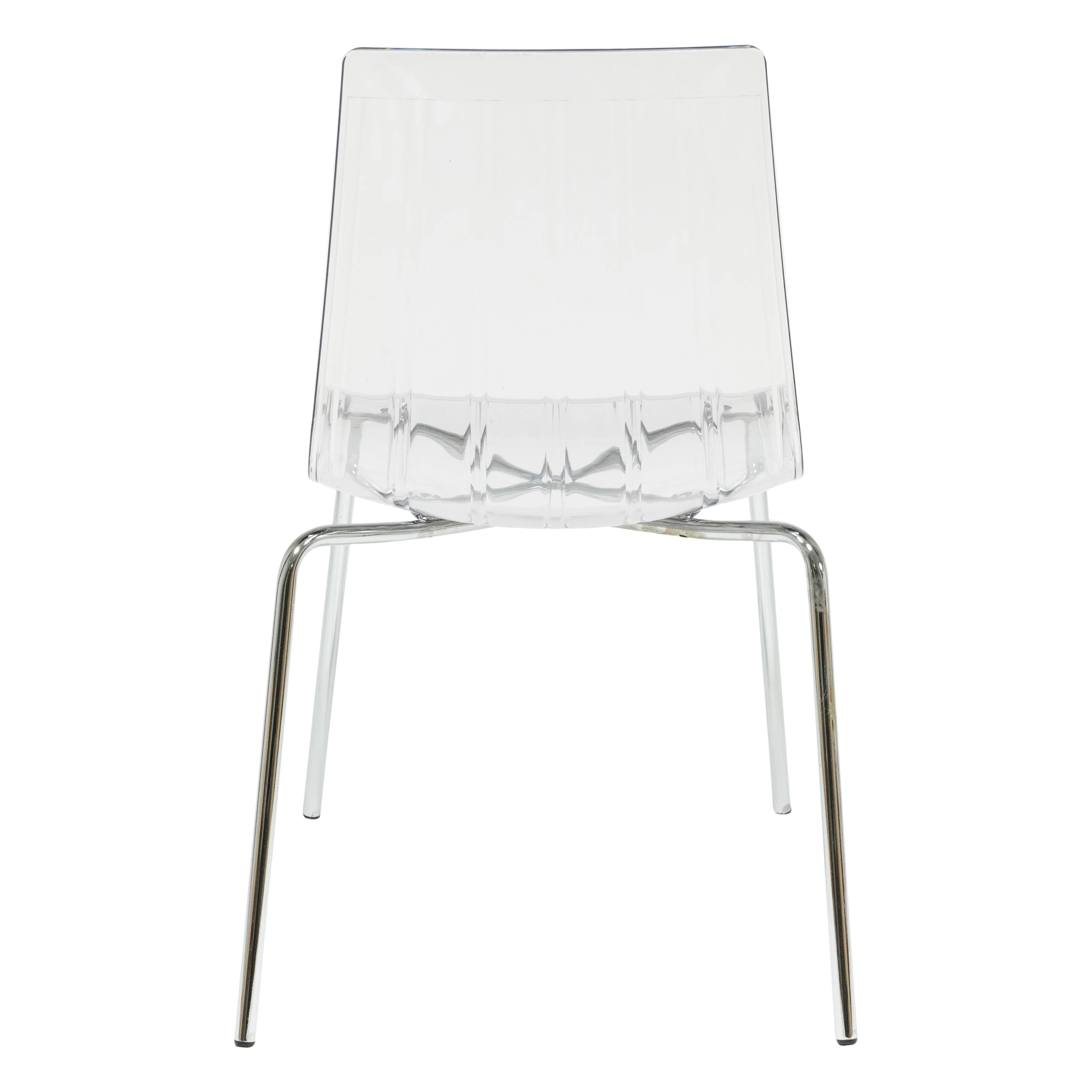 Ralph Plastic Dining Chair with Chrome Legs