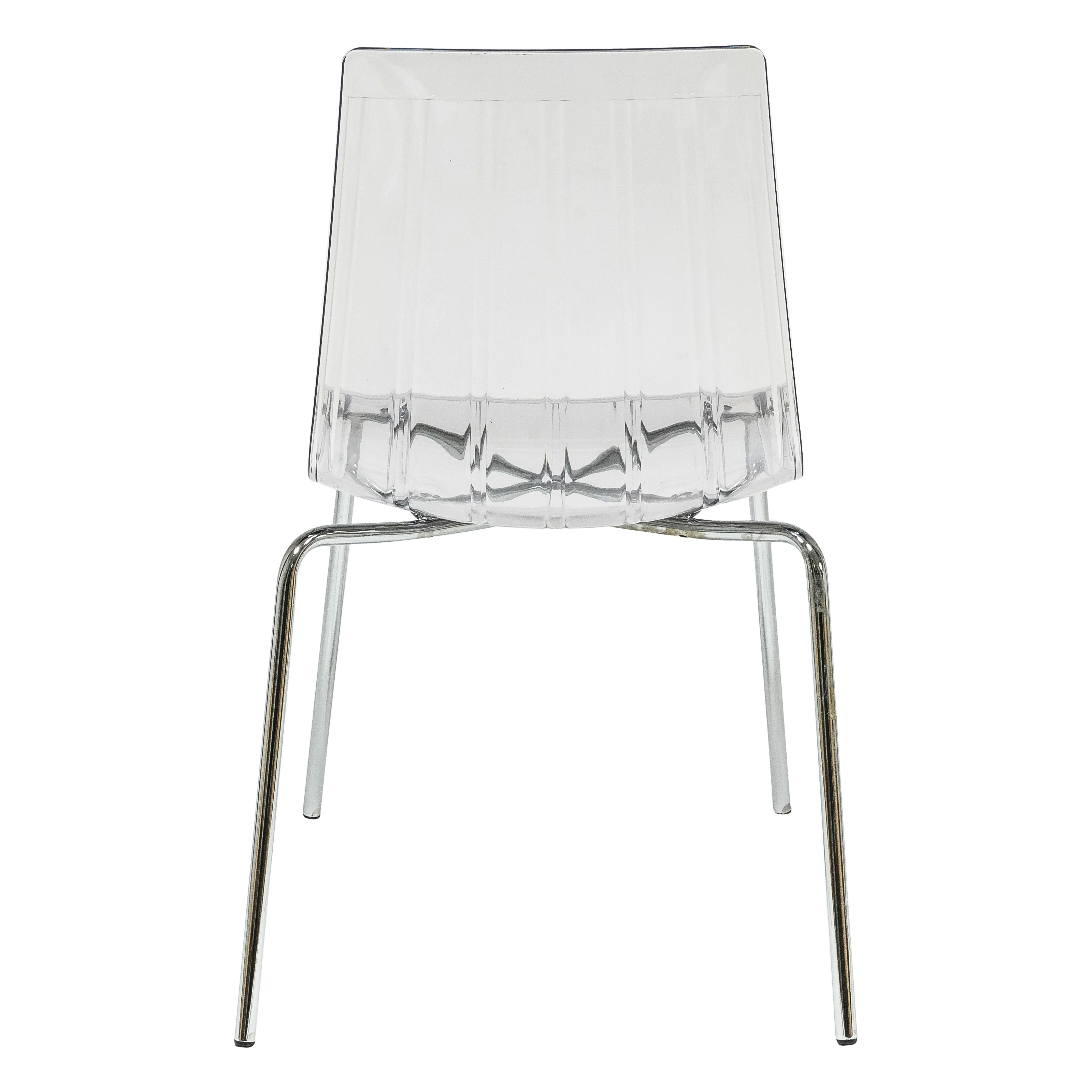 Ralph Plastic Dining Chair with Chrome Legs