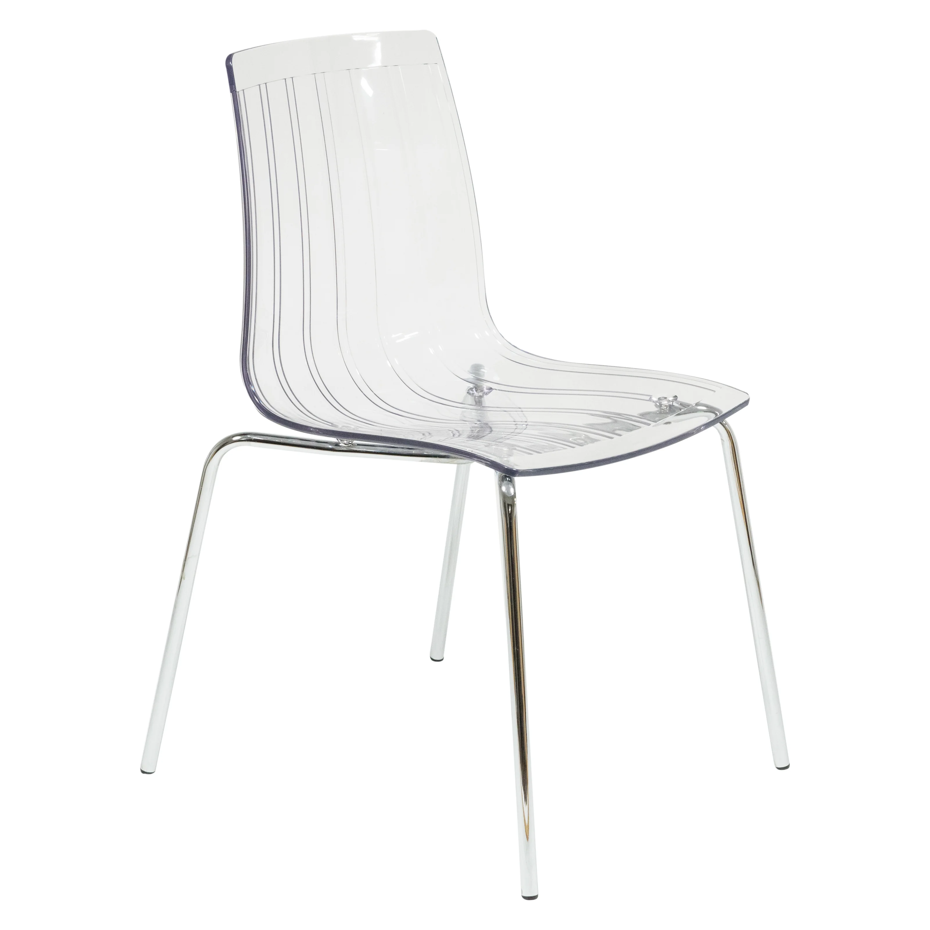 Ralph Plastic Dining Chair with Chrome Legs
