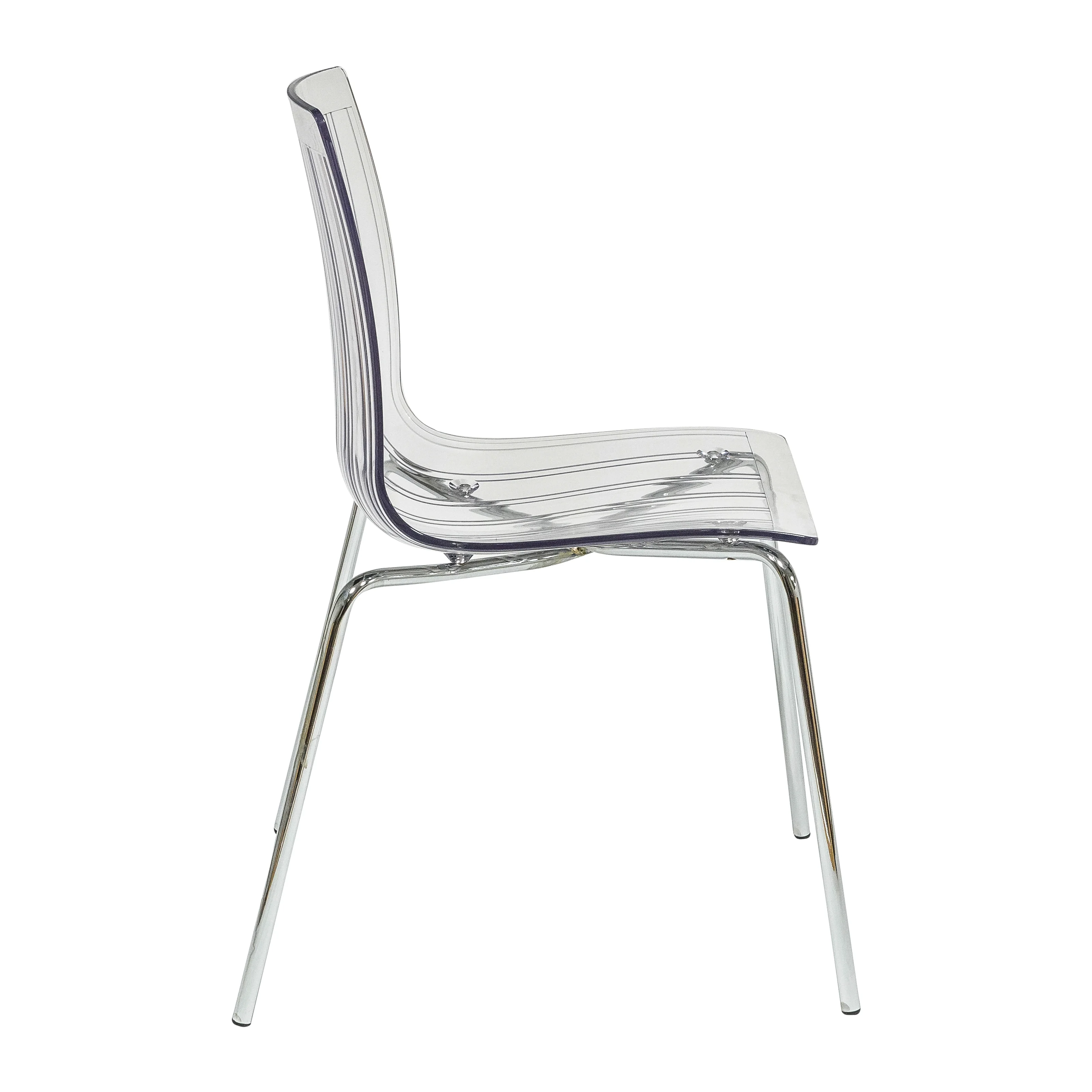 Ralph Plastic Dining Chair with Chrome Legs