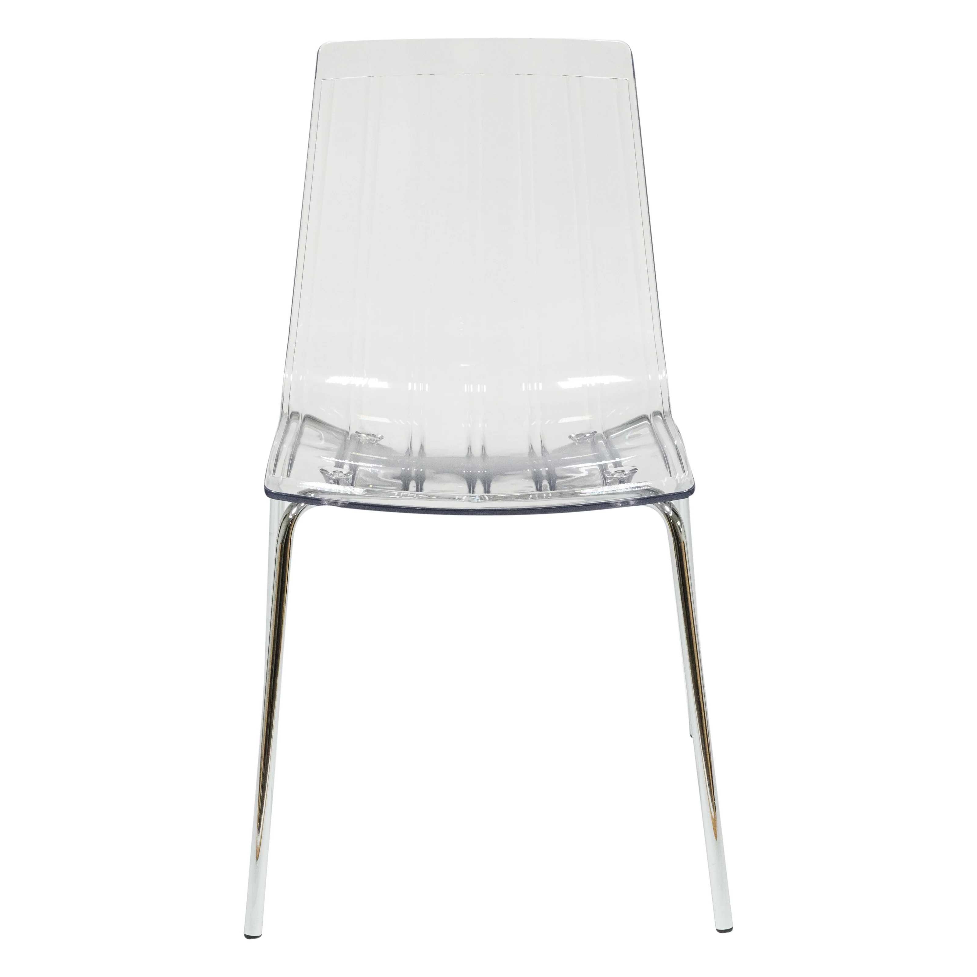 Ralph Plastic Dining Chair with Chrome Legs