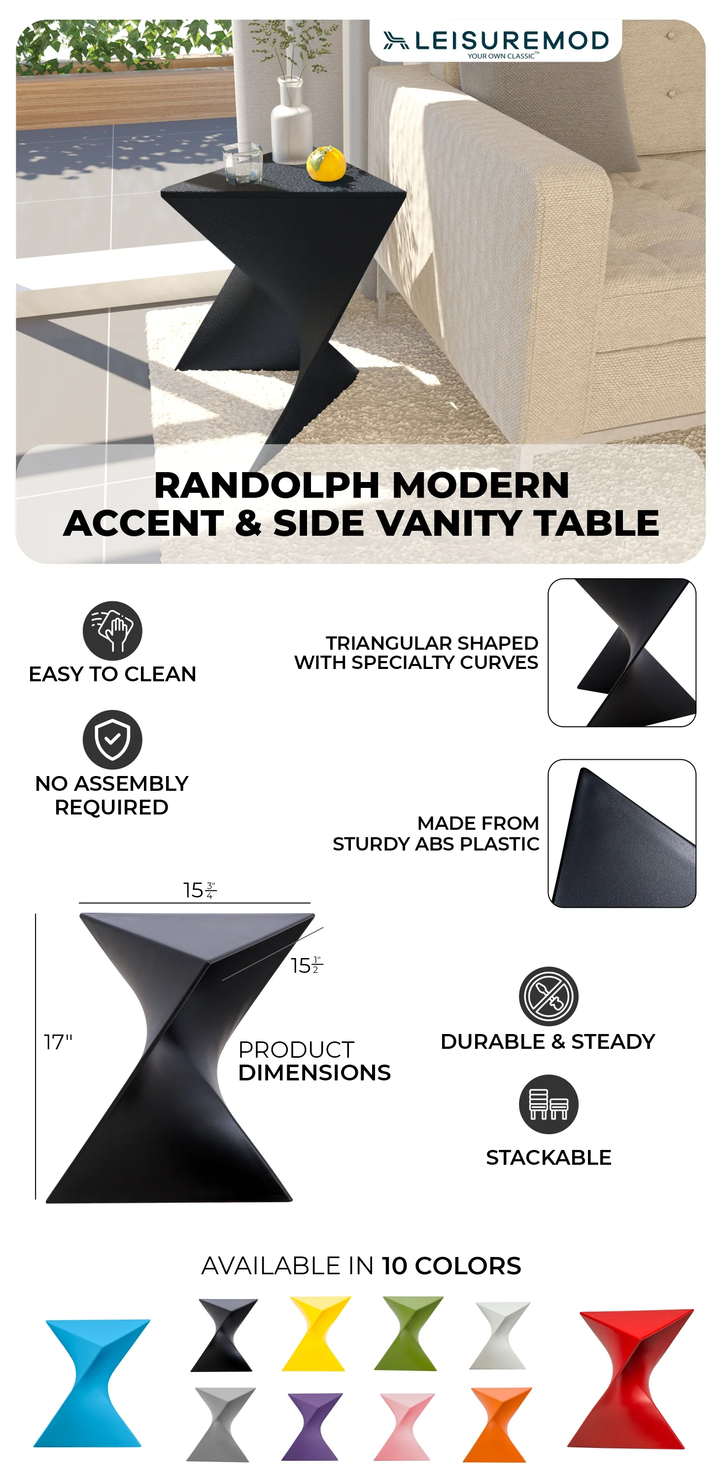 Randolph Modern Side Table Set of 2