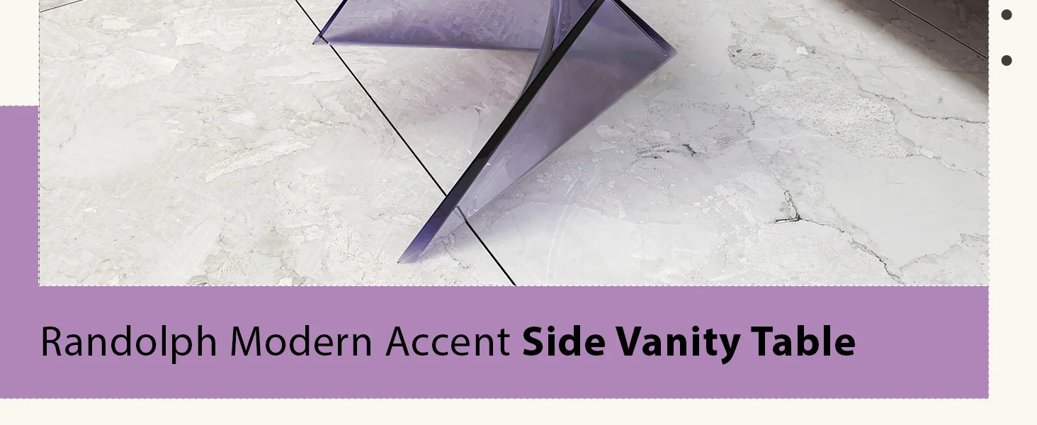 Randolph Modern Accent Side Table Indoor and Outdoor Use Clear