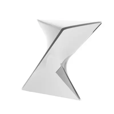 Randolph Modern Accent Side Table Indoor and Outdoor Use Clear Set of 2