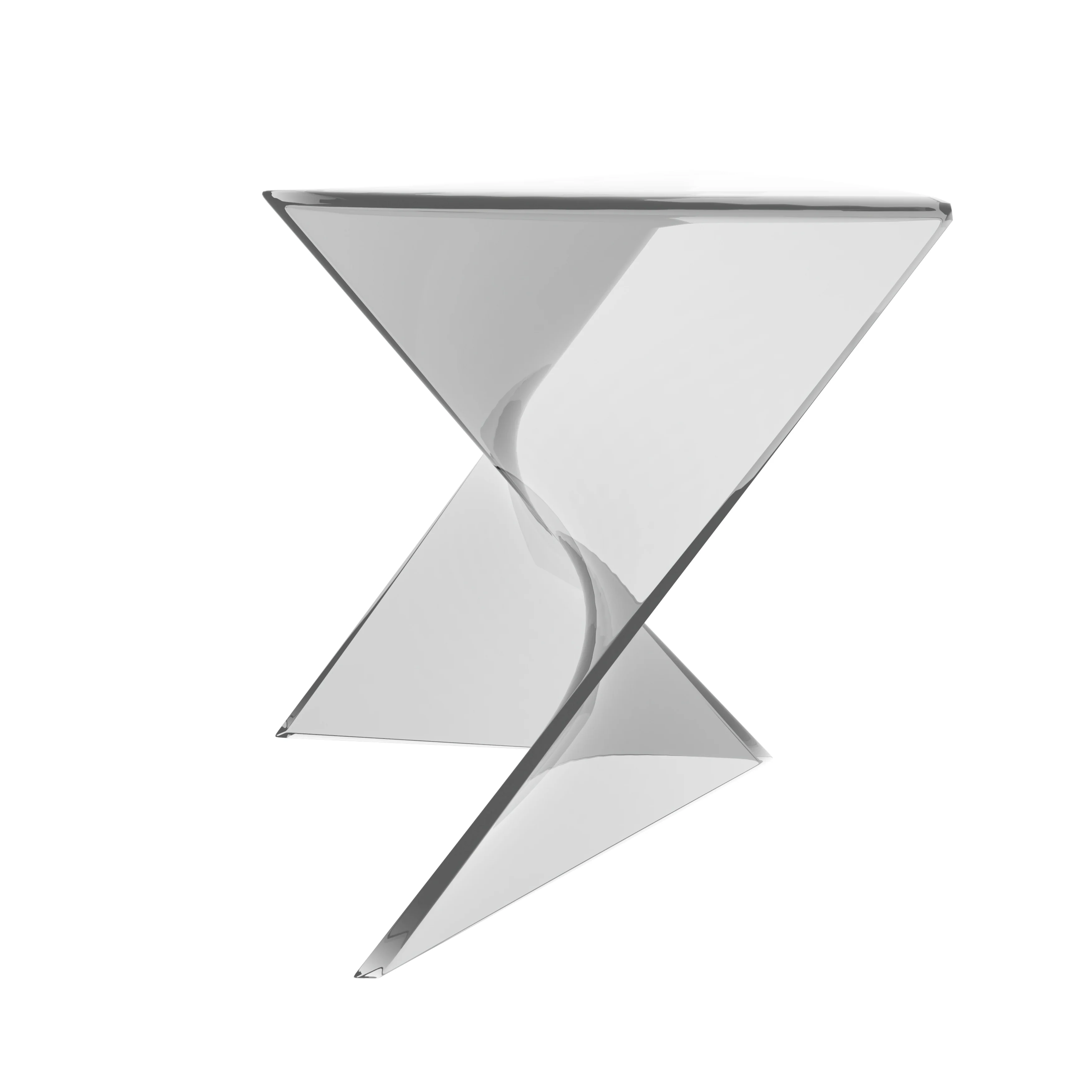 Randolph Modern Accent Side Table Indoor and Outdoor Use Clear Set of 4