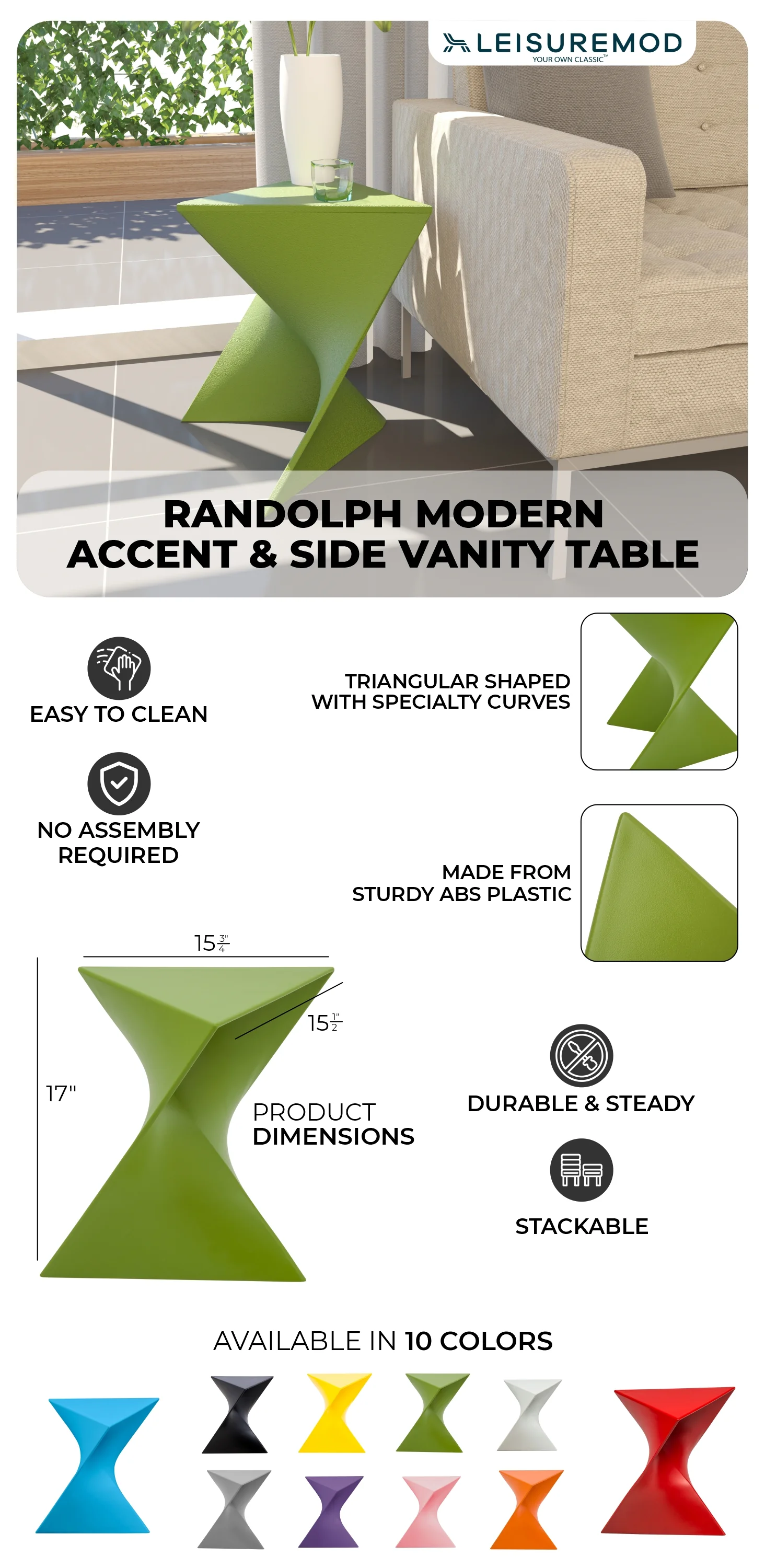 Randolph Modern Side Table Set of 4