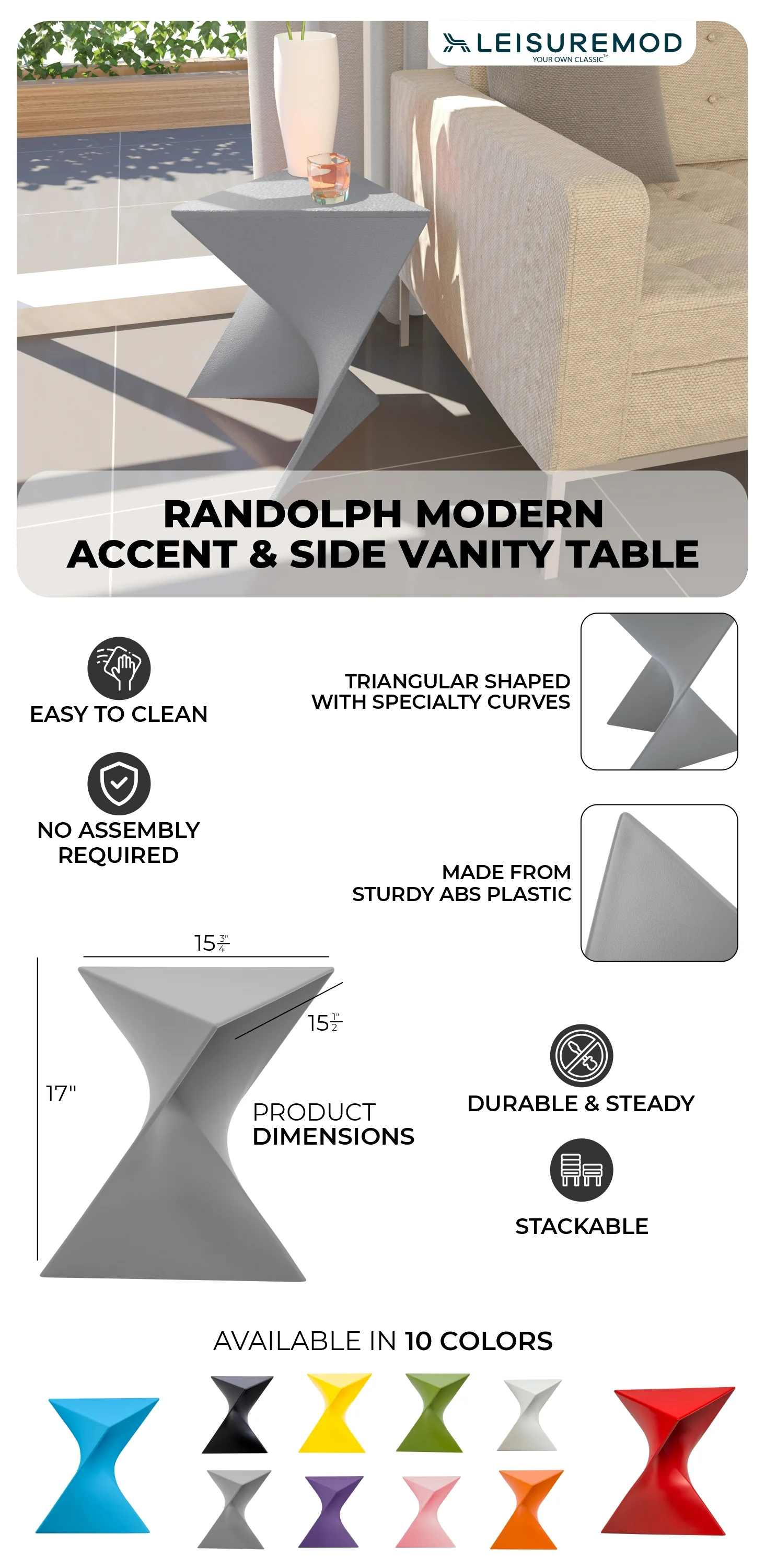 Randolph Modern Side Table Set of 4